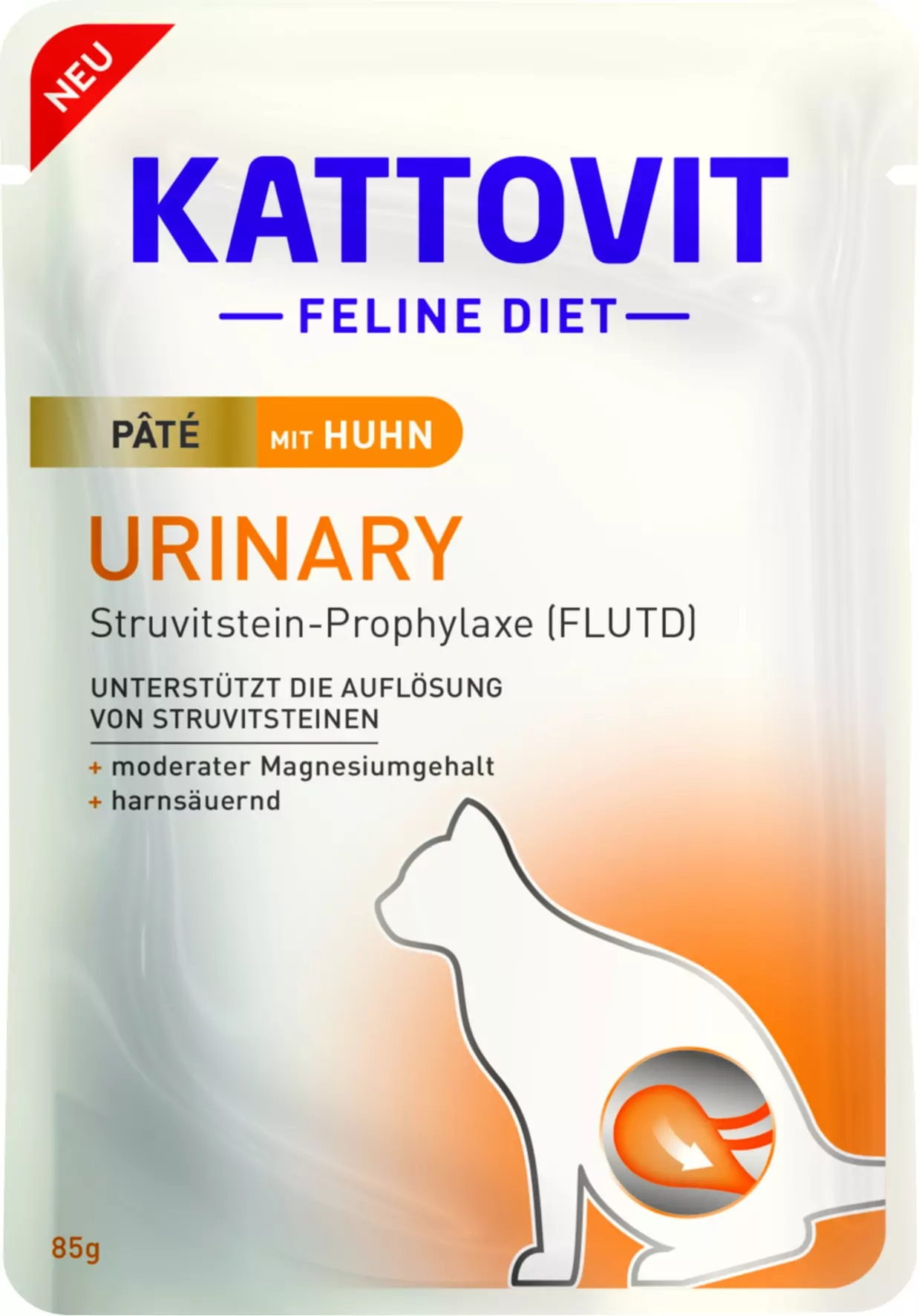 Kattovit Katzennassfutter Diet Urinary Paté mit Huhn 85 g