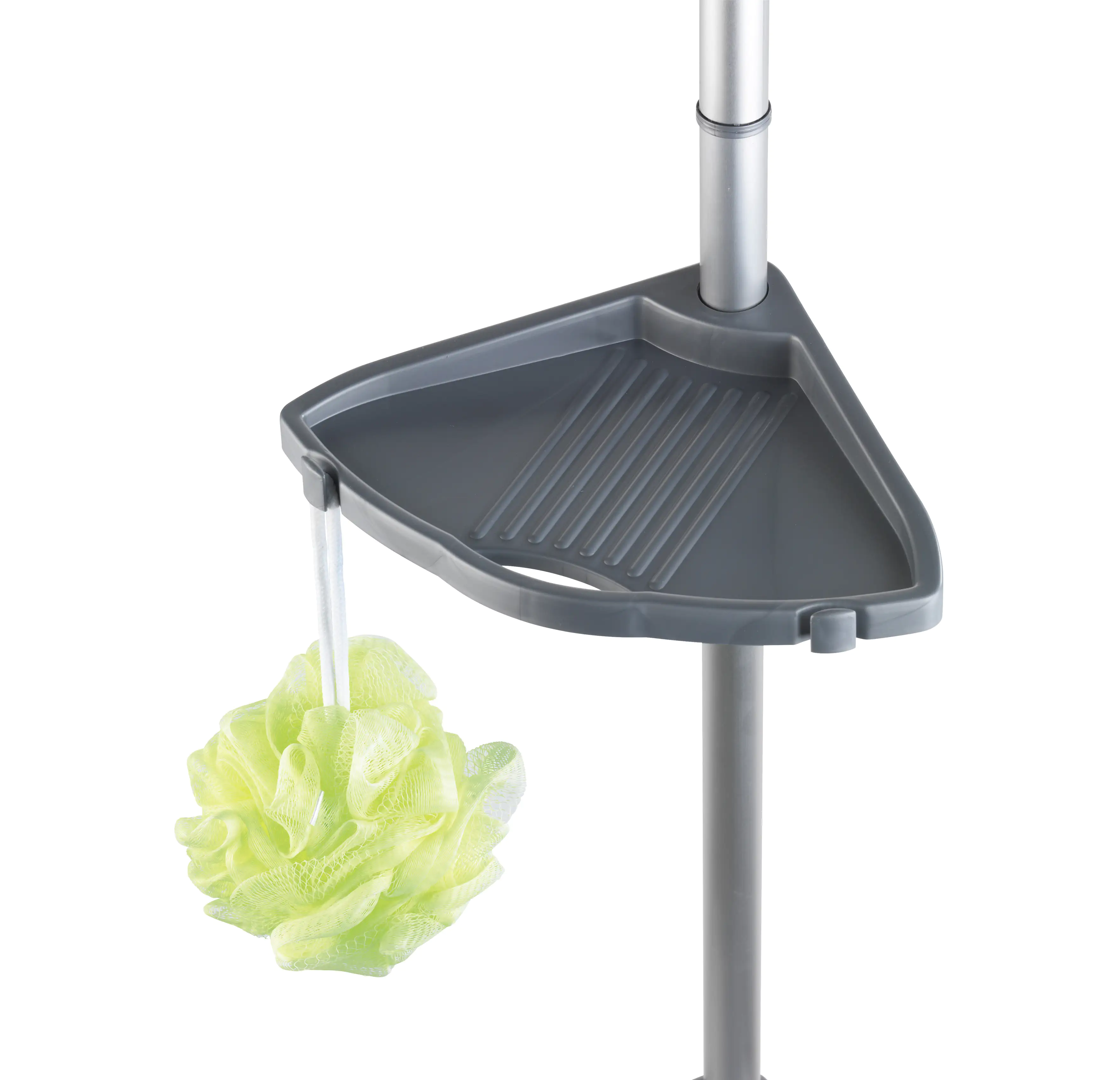 Wenko Teleskop-Duschecke Compact Aluminium, silber, 4 Ablagen