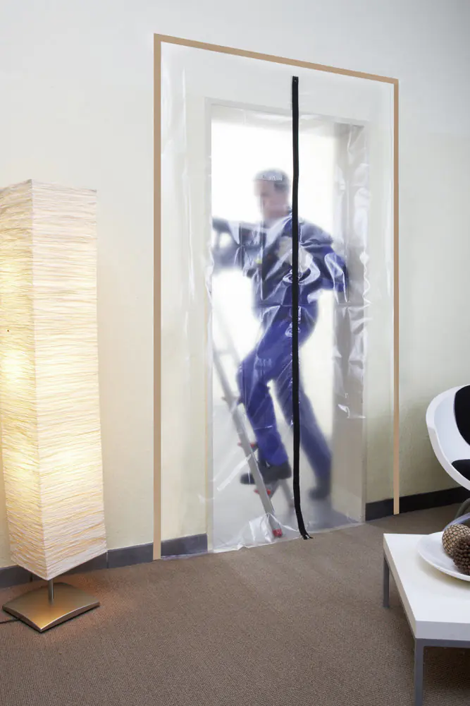 Wolfcraft Staubschutztür für Standardtüren 2,20 x 1,25 m