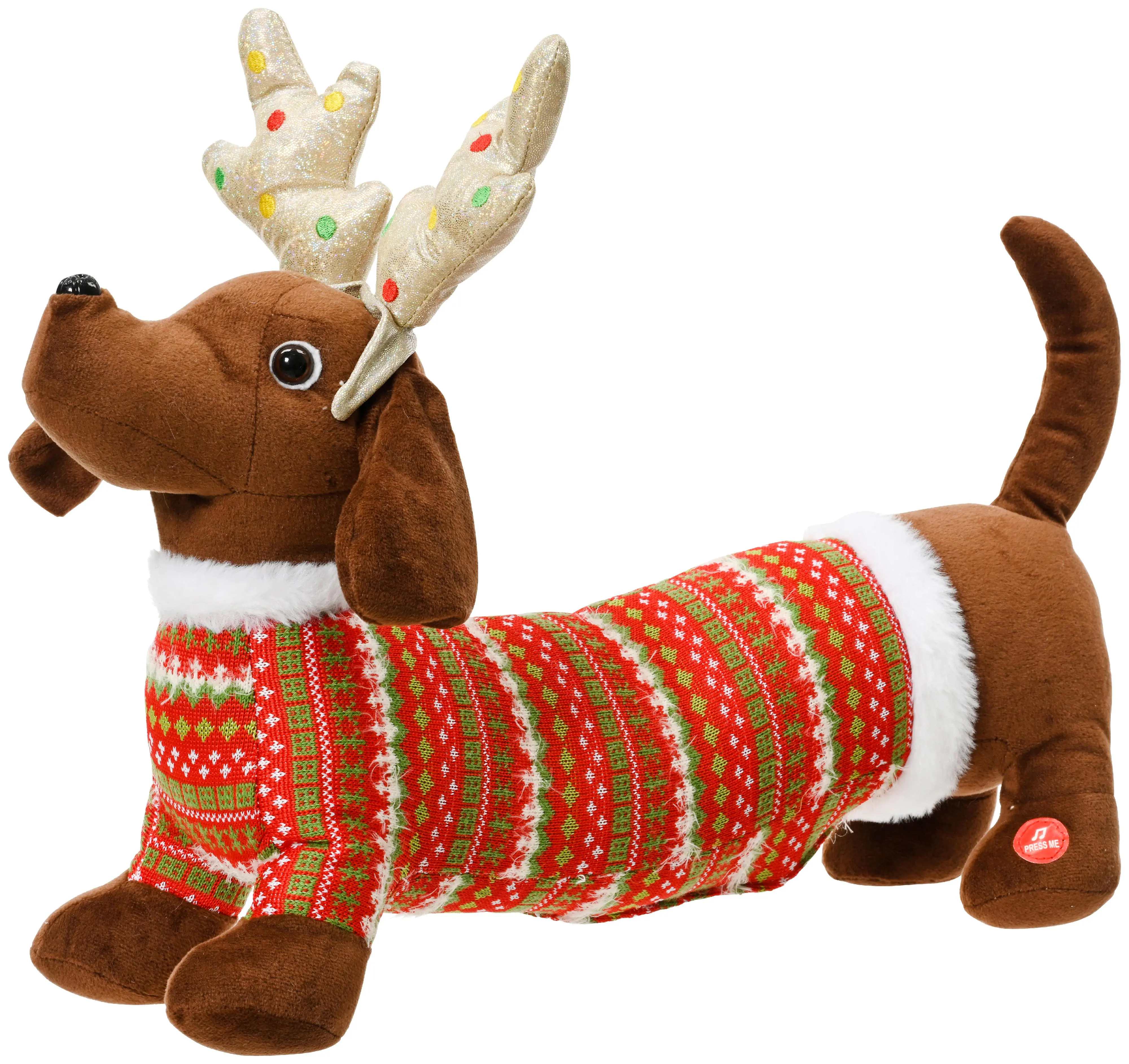 Decoris Dekofigur Hund beweglich braun