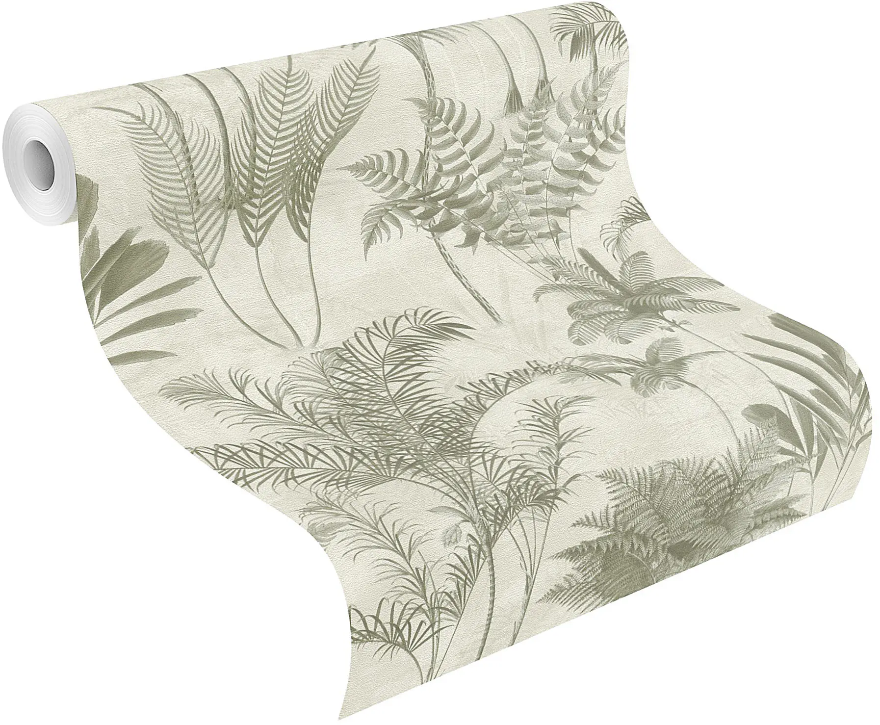 Rasch Vliestapete 555141 Lirico, Tropic beige-grün, 10,05 x 0,53 m