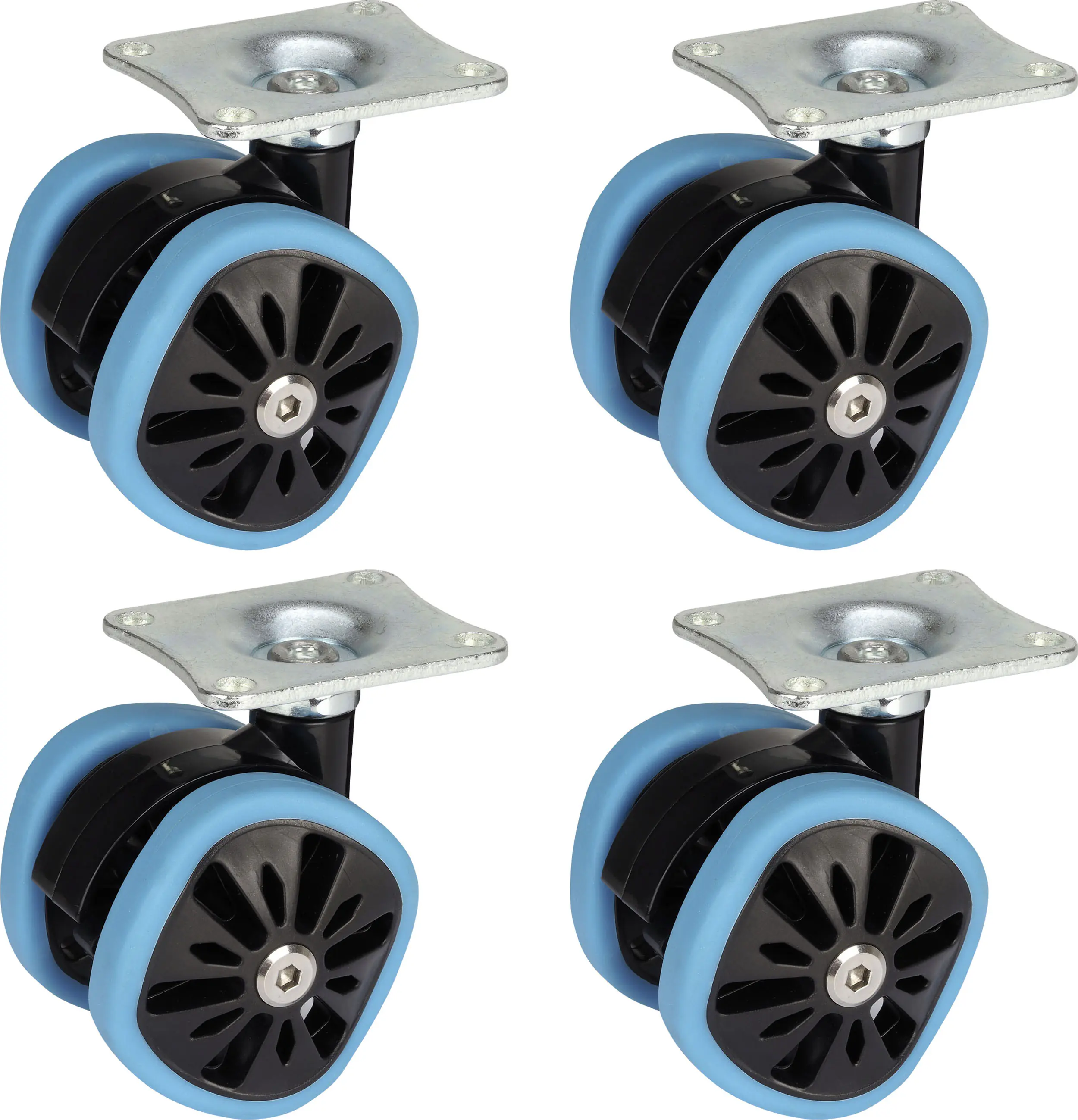 Design-Doppelrolle 58 x 10,5 mm Tragkr. 210 kg 4er Pack Design-Doppelrolle 58 x 10,5 mm Tragkr. 210 kg 4er Pack
