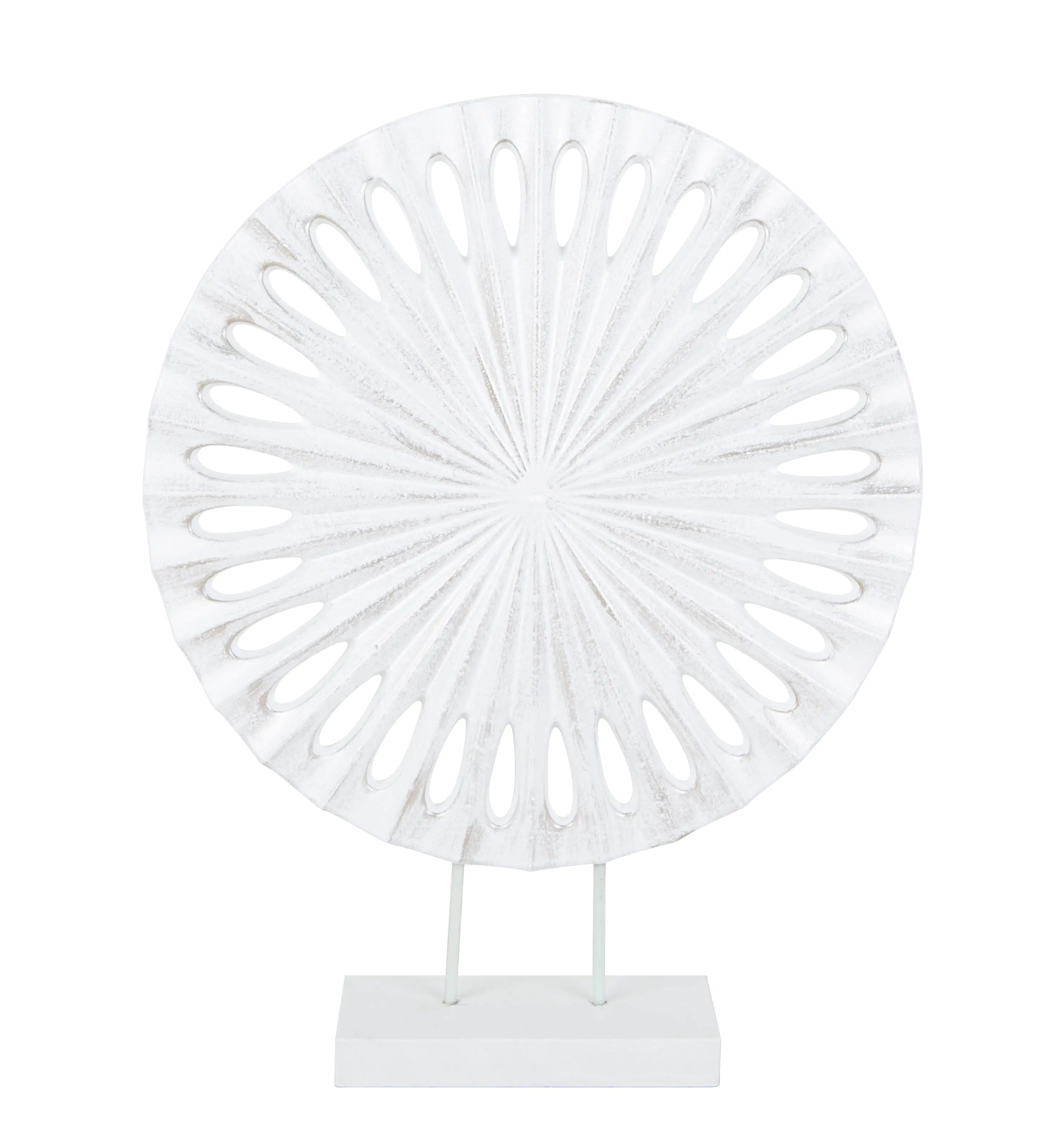 TrendLine Dekoaufsteller Holz Mandala 38 x 30 cm weiß