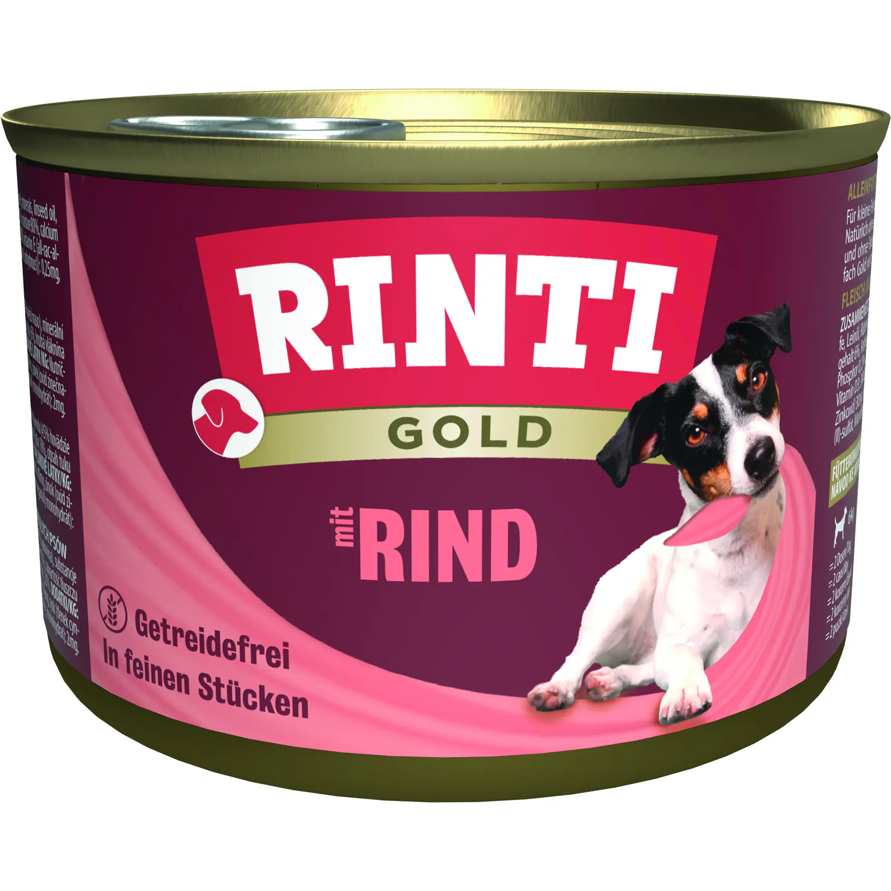 Rinti Gold Hundenassfutter Adult getreidefrei 185 g Rind