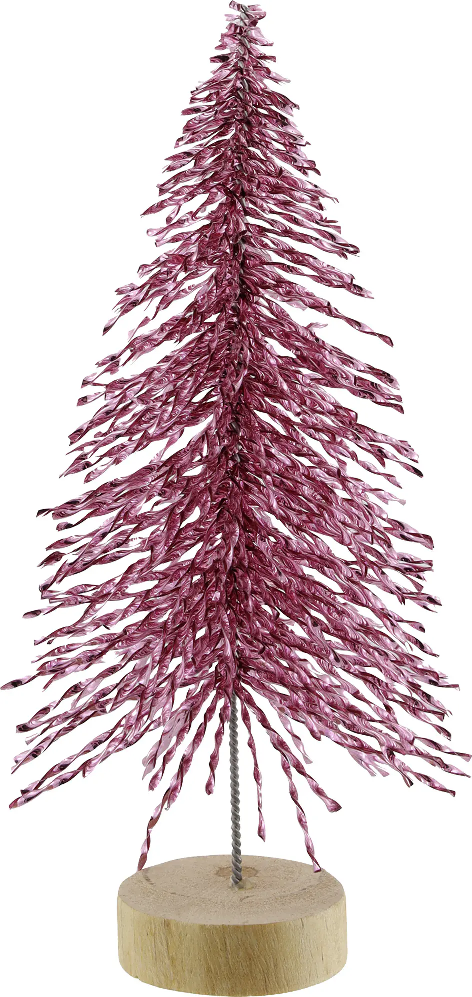 Dekobaum Kunststoff 21 cm rosa metallic 