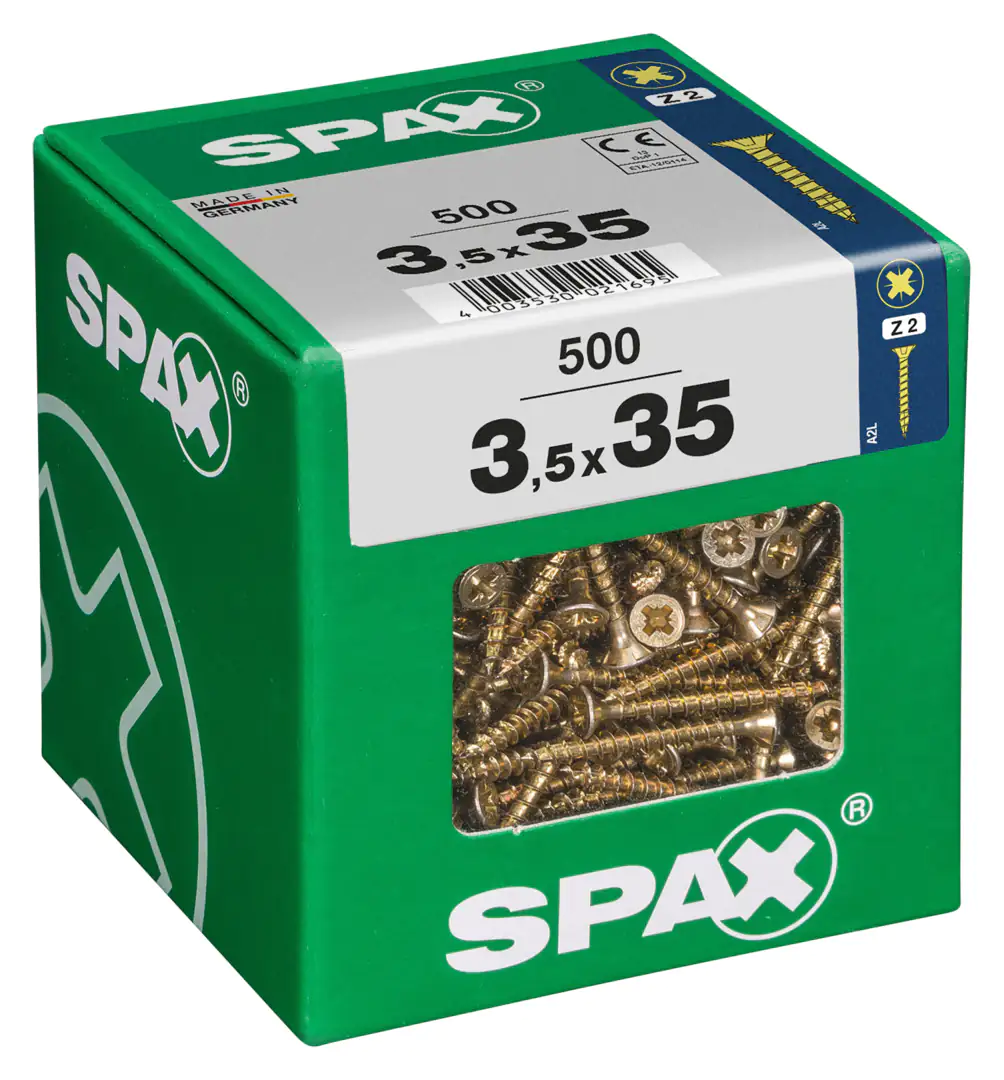 Spax Universalschrauben 3.5 x 35 mm PZ 2 - 500 Stk.
