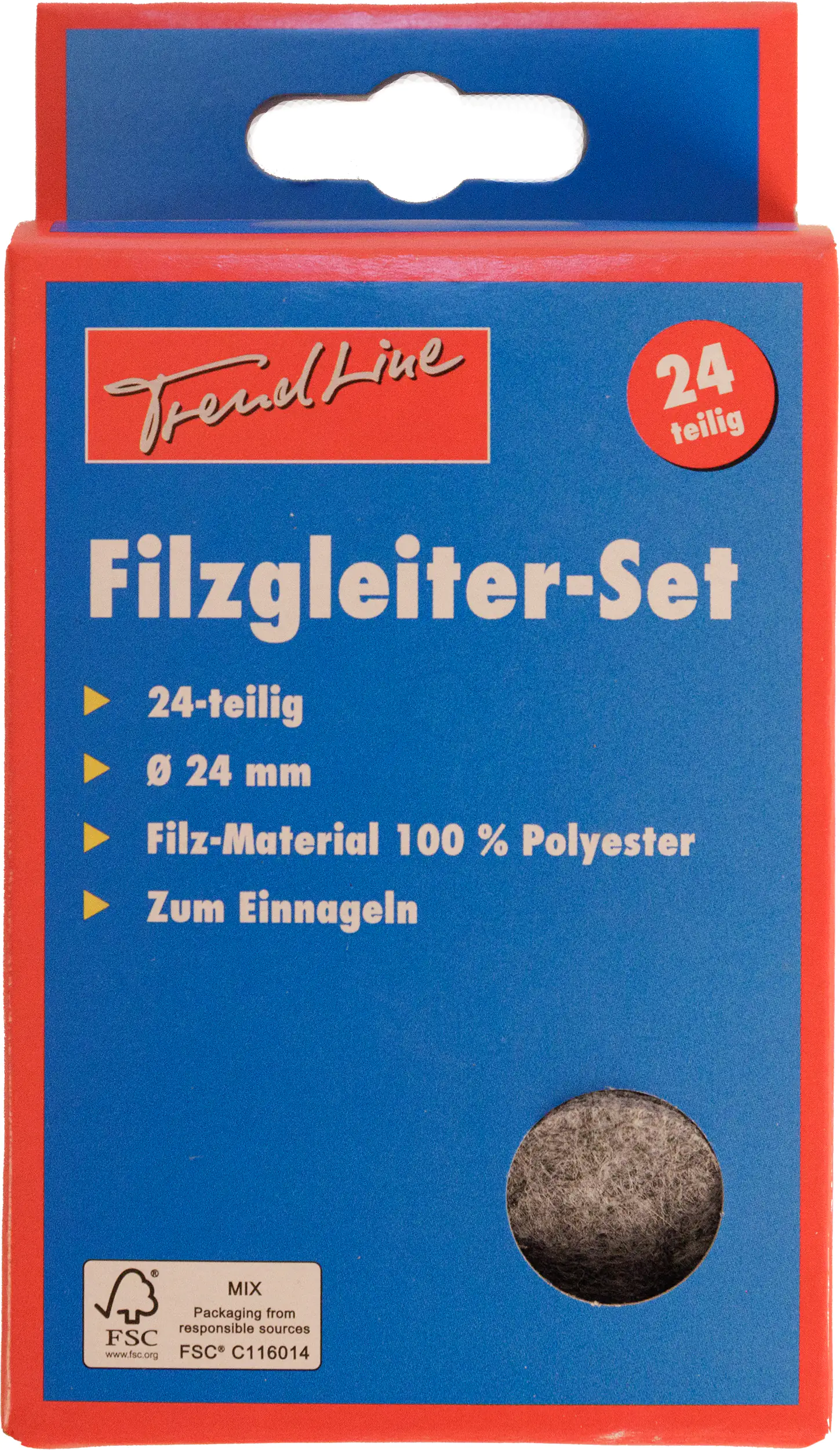 TrendLine Filzgleiter Ø 24 mm braun 24-Stück TrendLine Filzgleiter Ø 24 mm braun 24-Stück