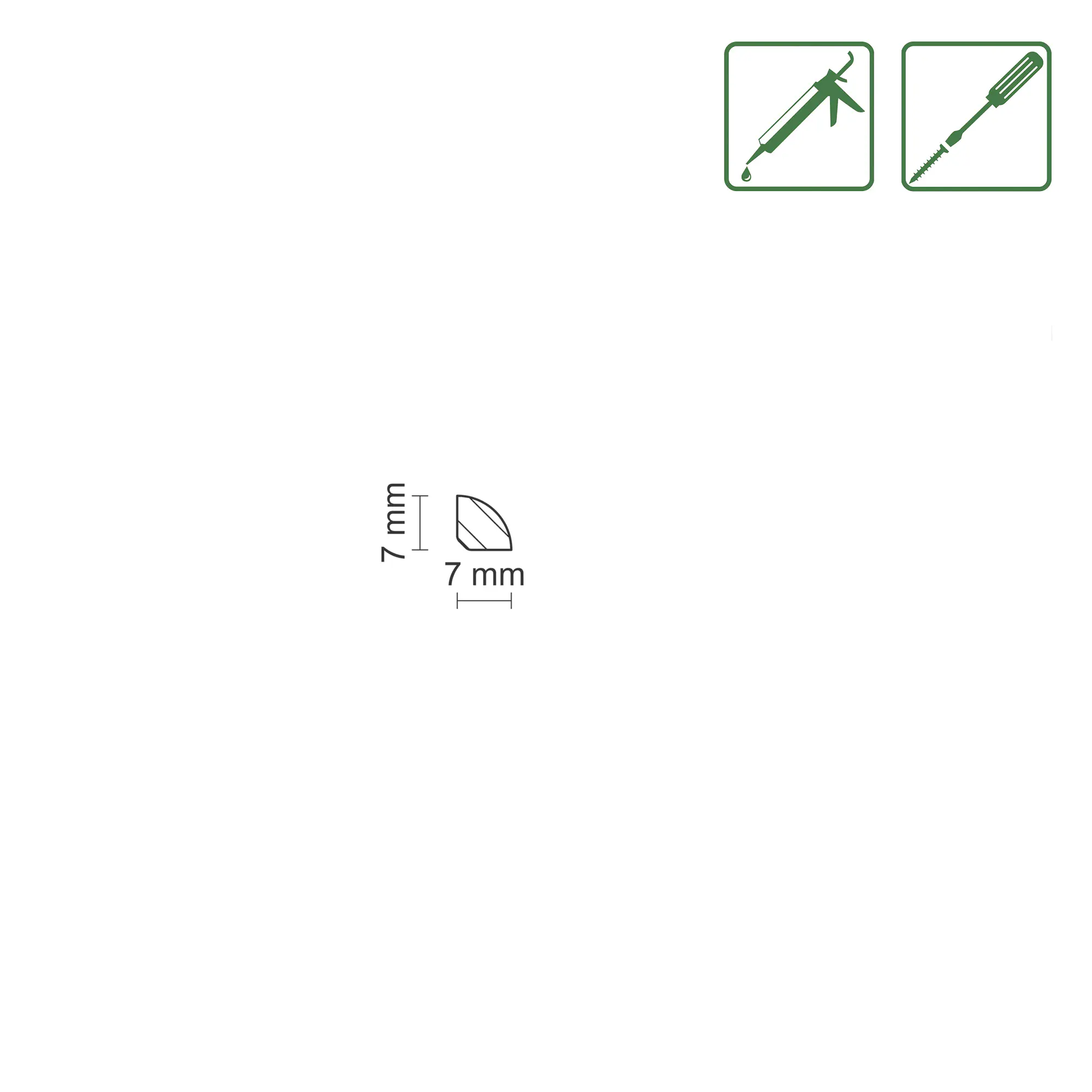 FN Neuhofer Viertelrundstab 100 cm 7 x 7 mm Fichte/Kiefer