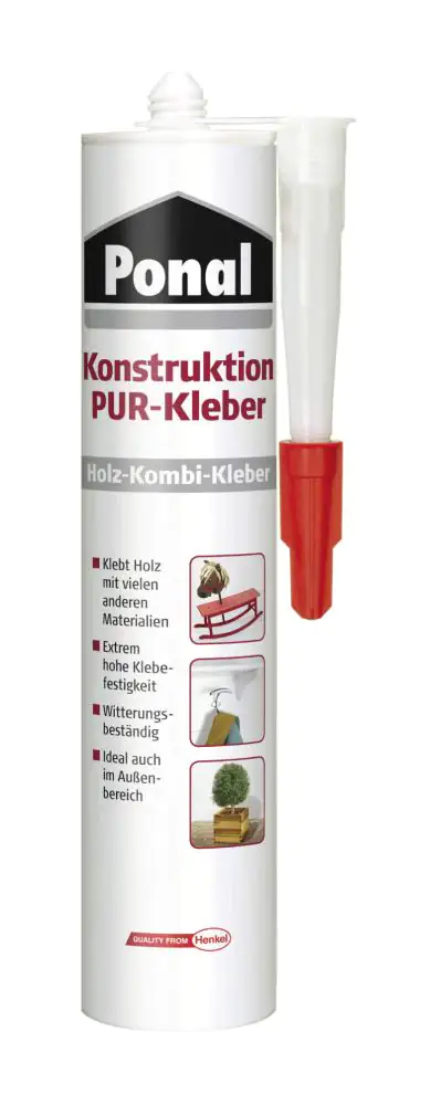 Ponal Konstruktion PUR-Kleber 530 g Kartusche, elfenbein Ponal Konstruktion PUR-Kleber 530 g Kartusche, elfenbein