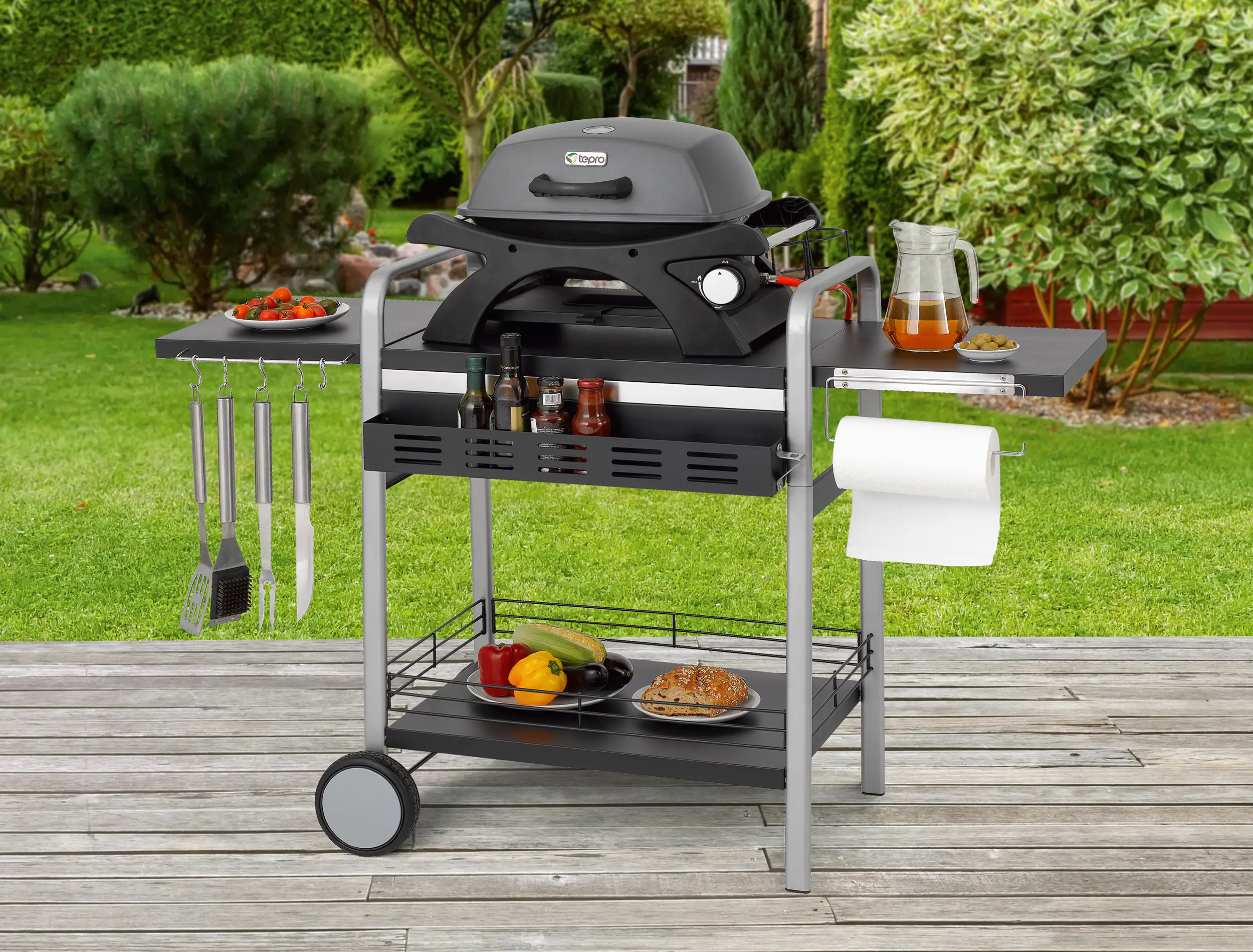 4011964031982_1 Tepro Universal BBQ Tisch schwarz silber