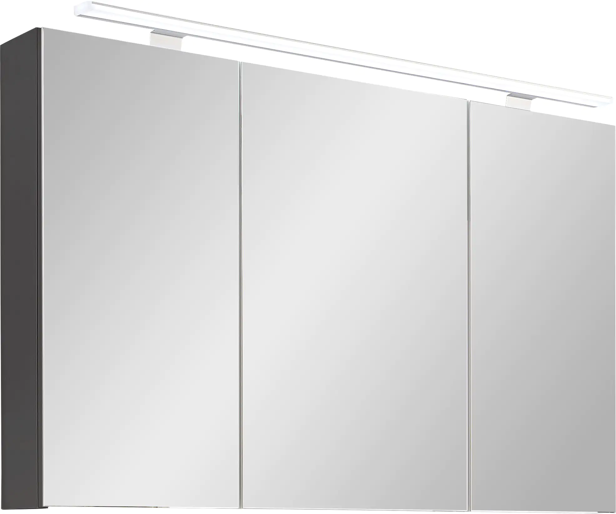 Primaster Spiegelschrank Düsseldorf mit Beleuchtung grau 100 x 70 cm