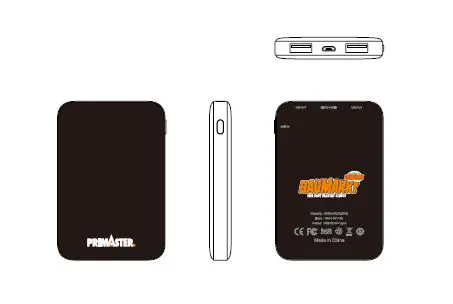 Primaster Powerbank P78 5000 mAh schwarz Primaster Powerbank P78 5000 mAh schwarz
