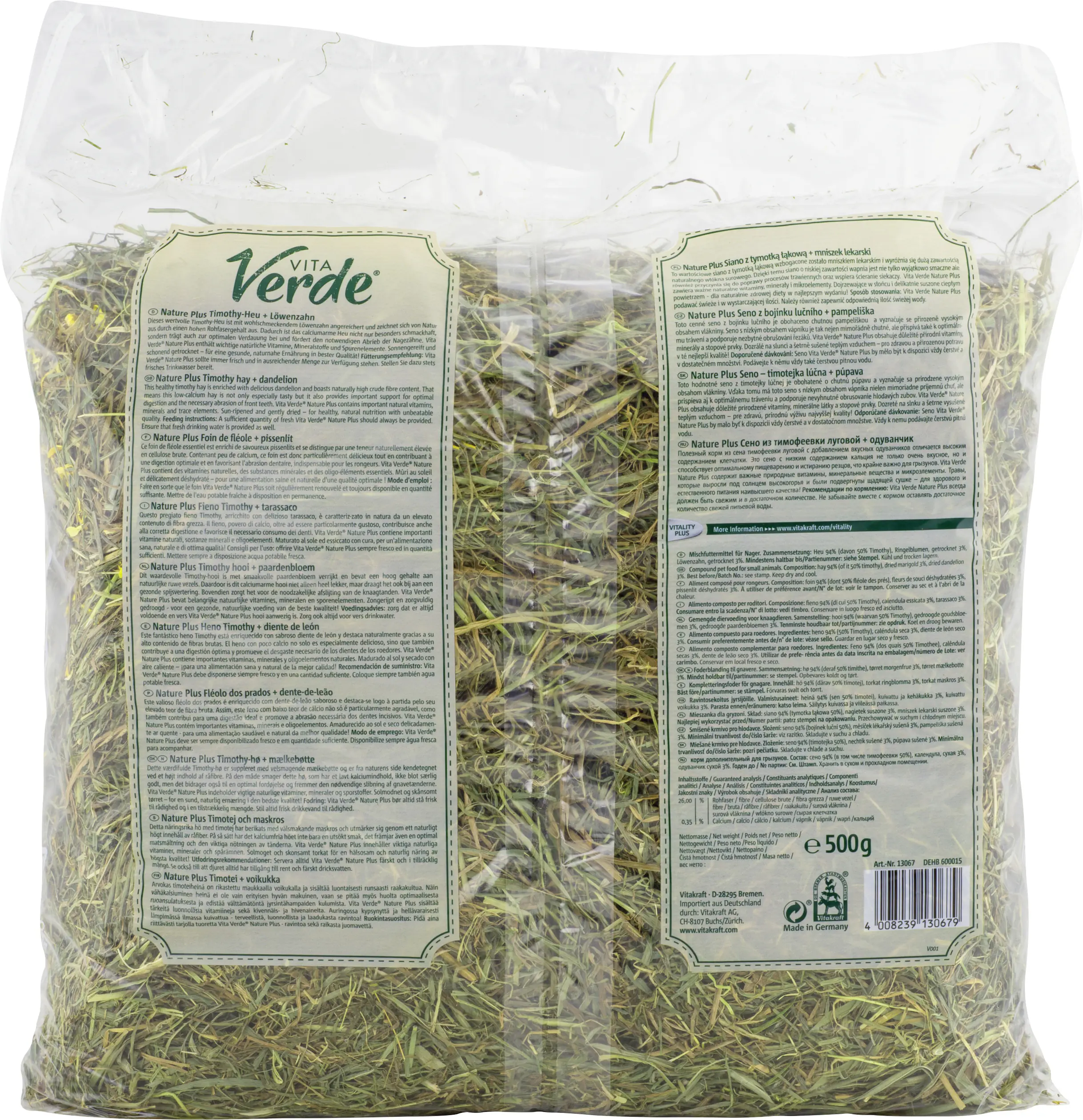 Vitakraft Vita Verde® Heu + Löwenzahn 500 g