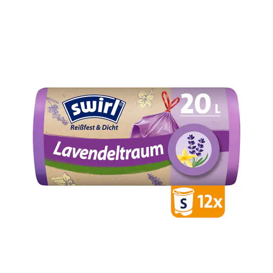Swirl® Duft-Müllbeutel Vanille-Lavendel 20 L Reißfest & Dicht
