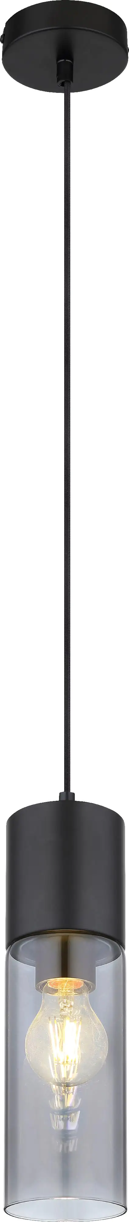 Globo Hängeleuchte Annika schwarz Ø 10 cm E 27, max. 25 W, dimmbar