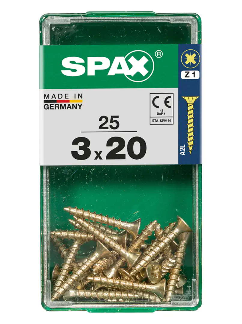 Spax Universalschrauben 3.0 x 20 mm PZ 1 - 25 Stk.