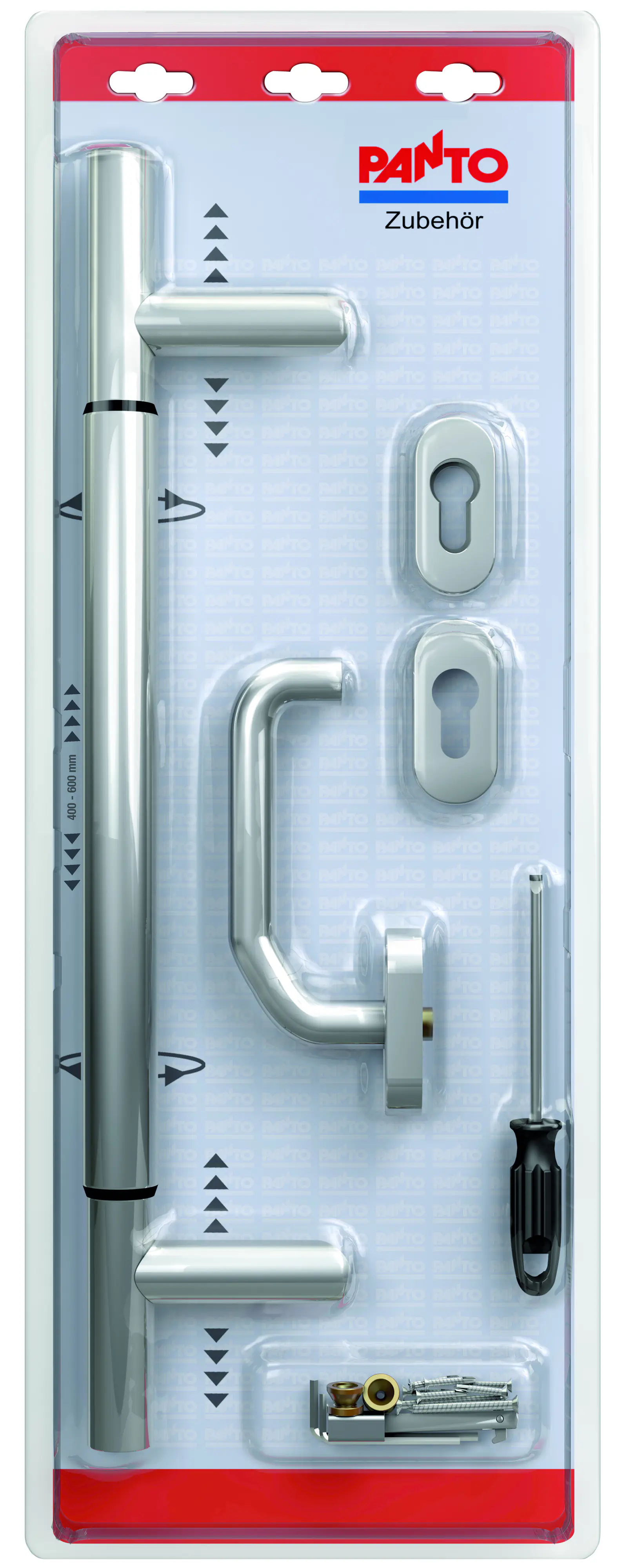 Panto Stoßgriff-Set Edelstahl 40 - 60 cm verstellbar Panto Stoßgriff-Set Edelstahl 40 - 60 cm verstellbar