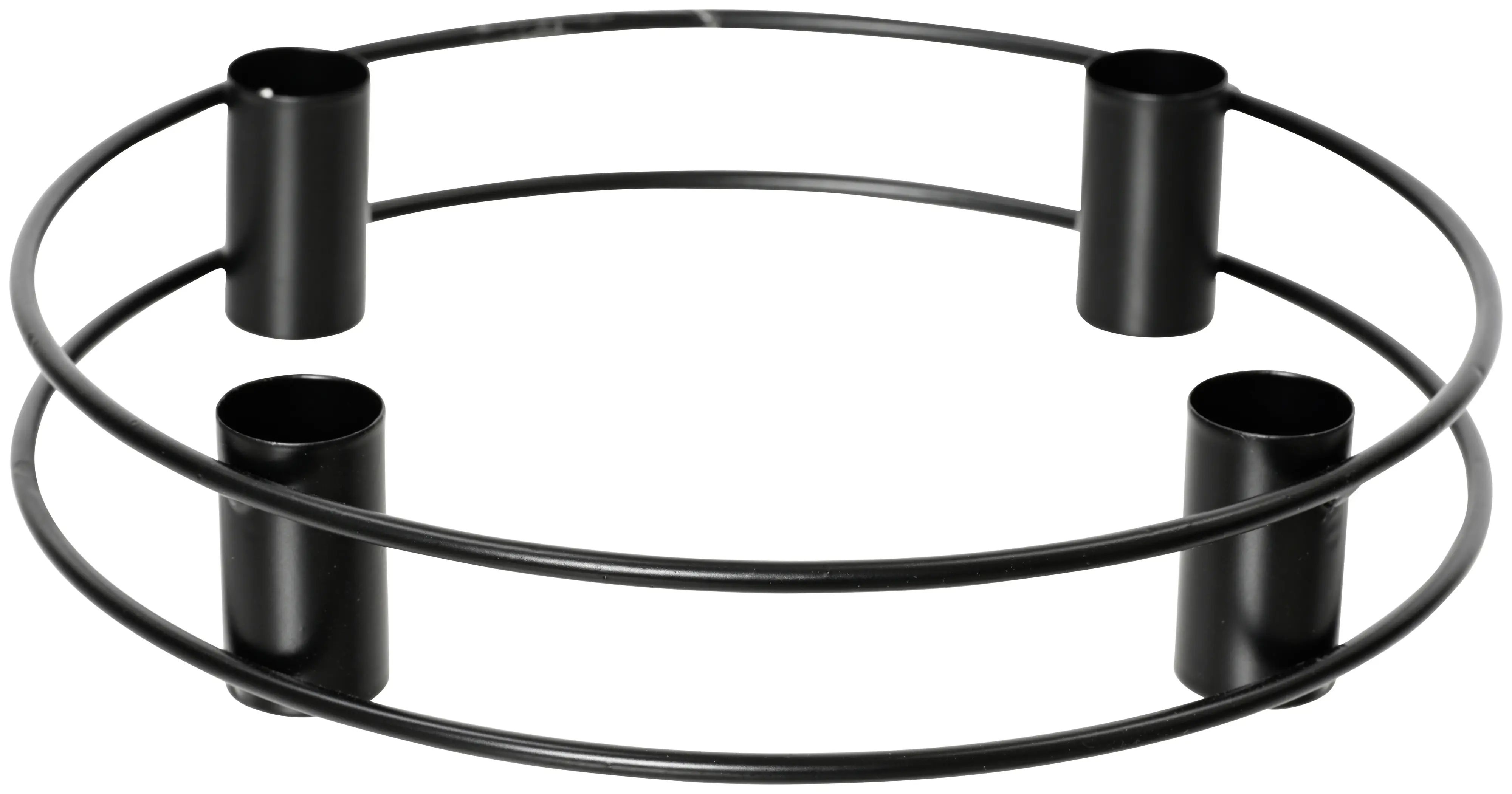 Decoris Adventskranz Metall Ø 20 x 4 cm schwarz