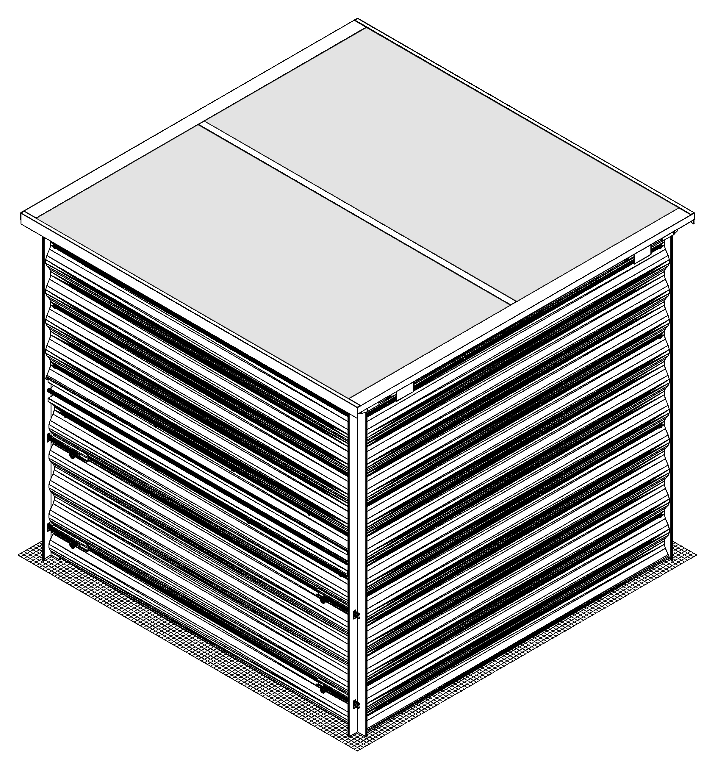 Vitavia Komposter Tomma 99 x 99 cm blank aluminium