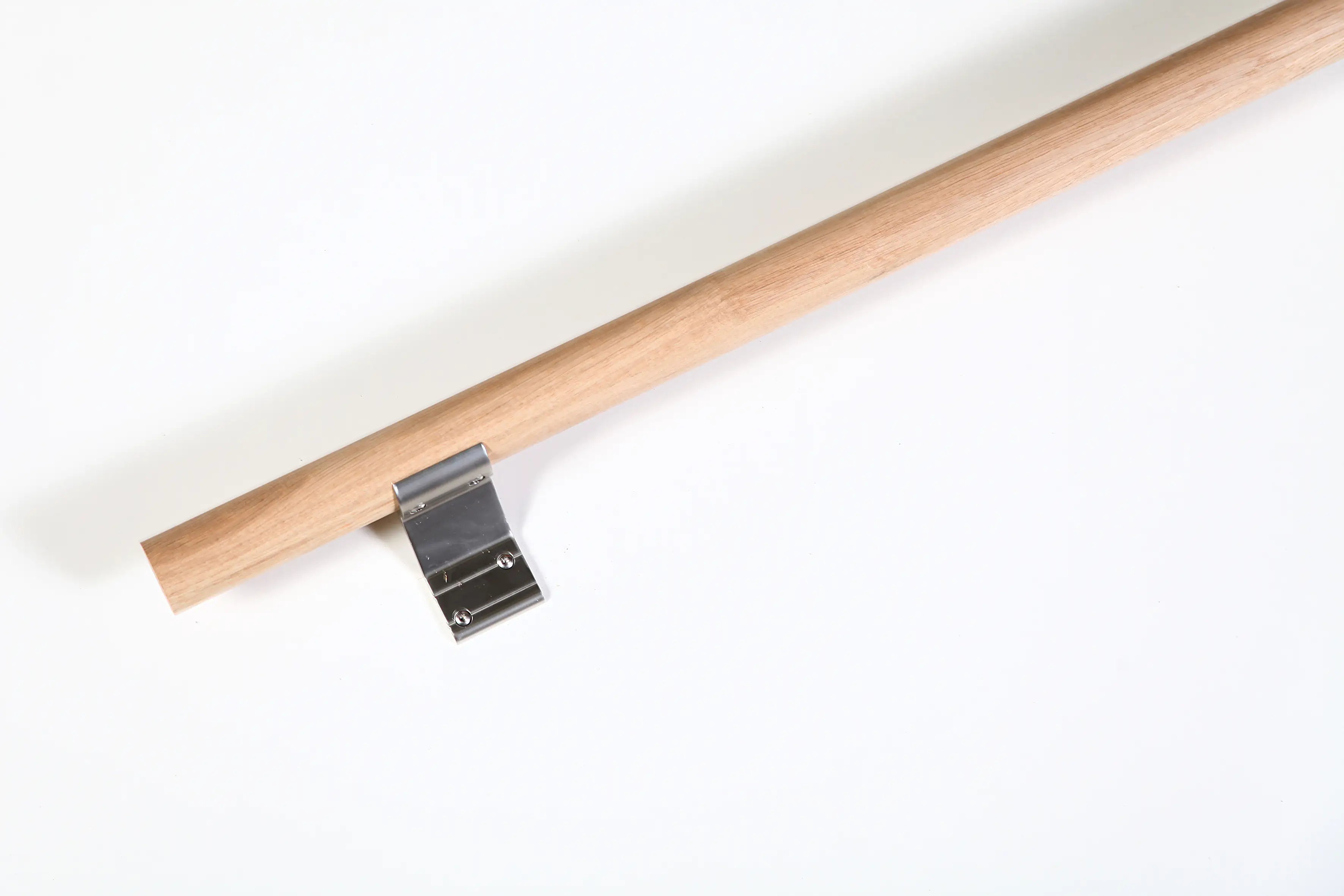 Handlaufset Eiche mit Alu-Konsolen / 150 cm  Ø 40 mm