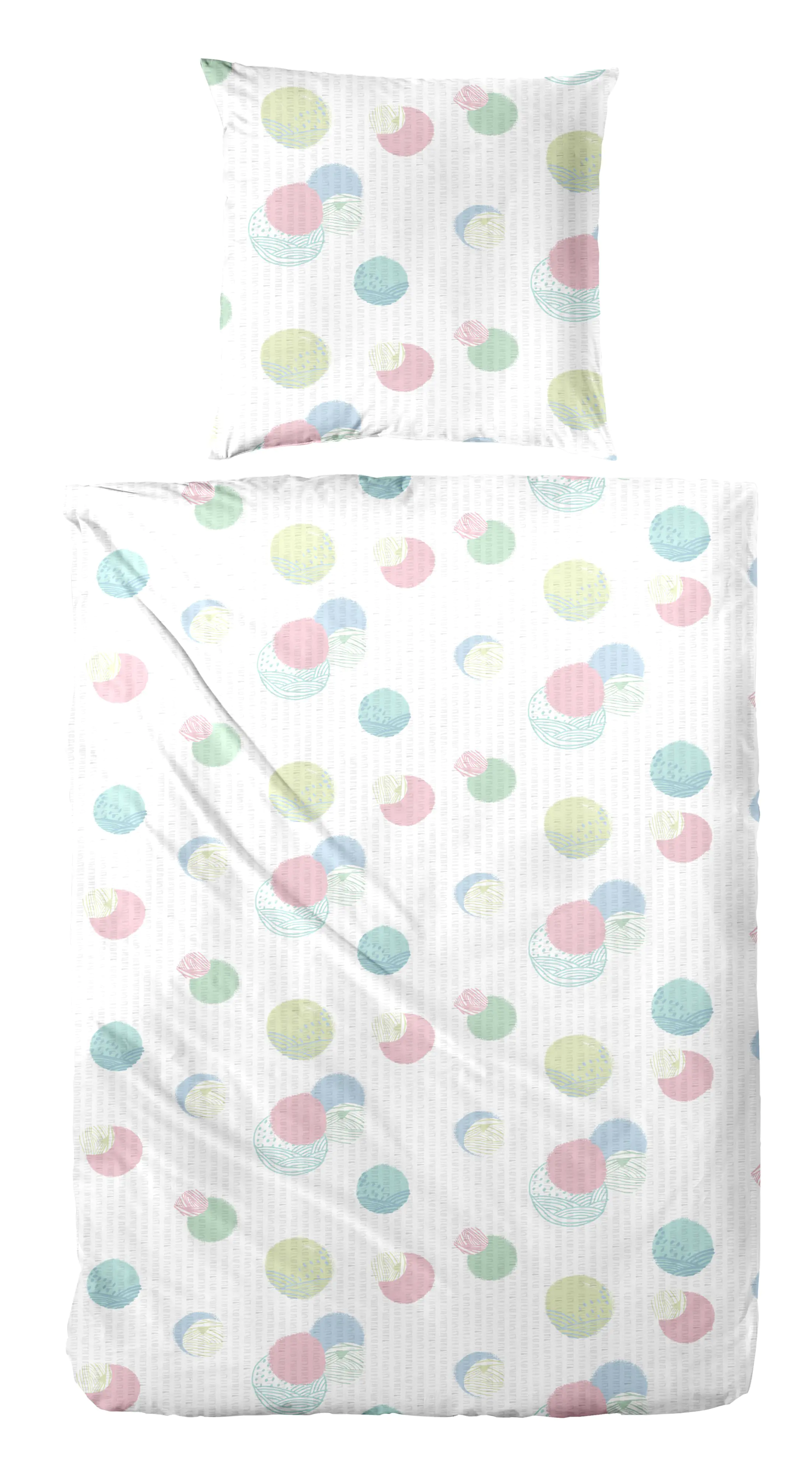 Vario Bettwäsche Baumwolle Seer Kreise mehrfarbig 135 x 200 cm 