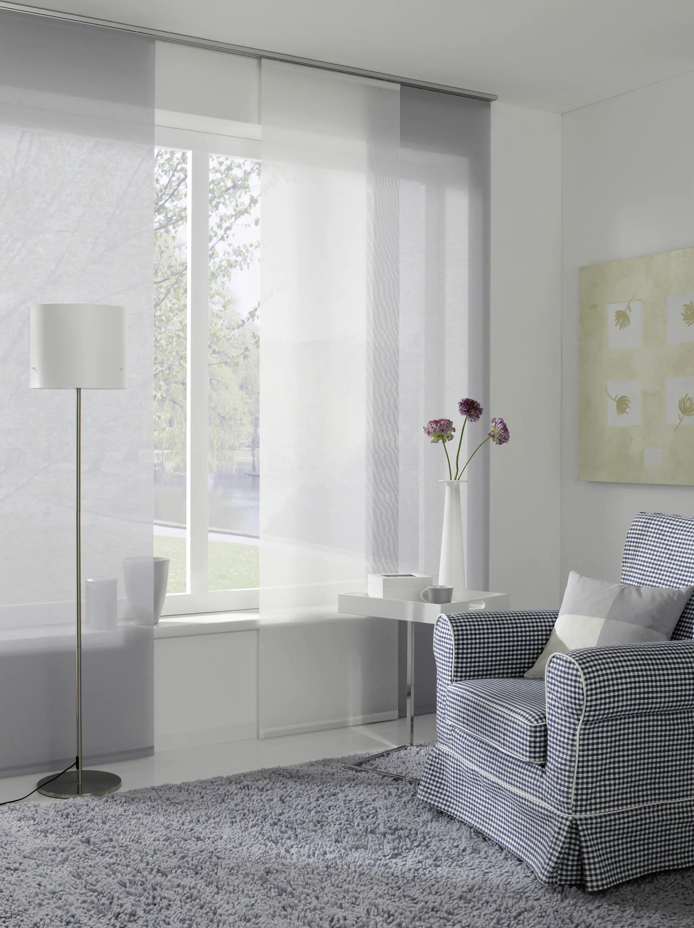 Gardinia Flächenvorhang Entry grau 60 x 245 cm