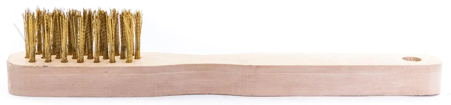TrendLine Drahtbürste Messing 3-reihig Holzgriff TrendLine Drahtbürste Messing 3-reihig Holzgriff