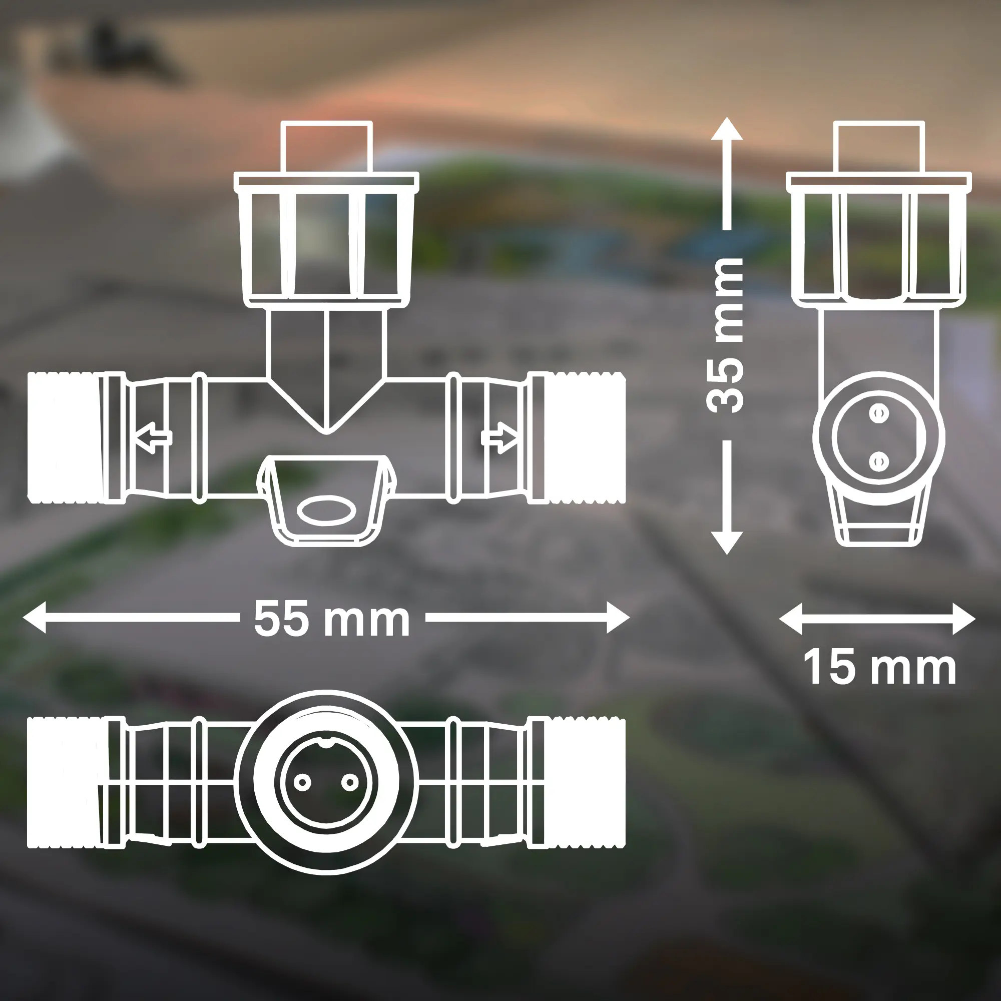 Briloner T-Verbinder Connect to Shine 3er Set schwarz IP67
