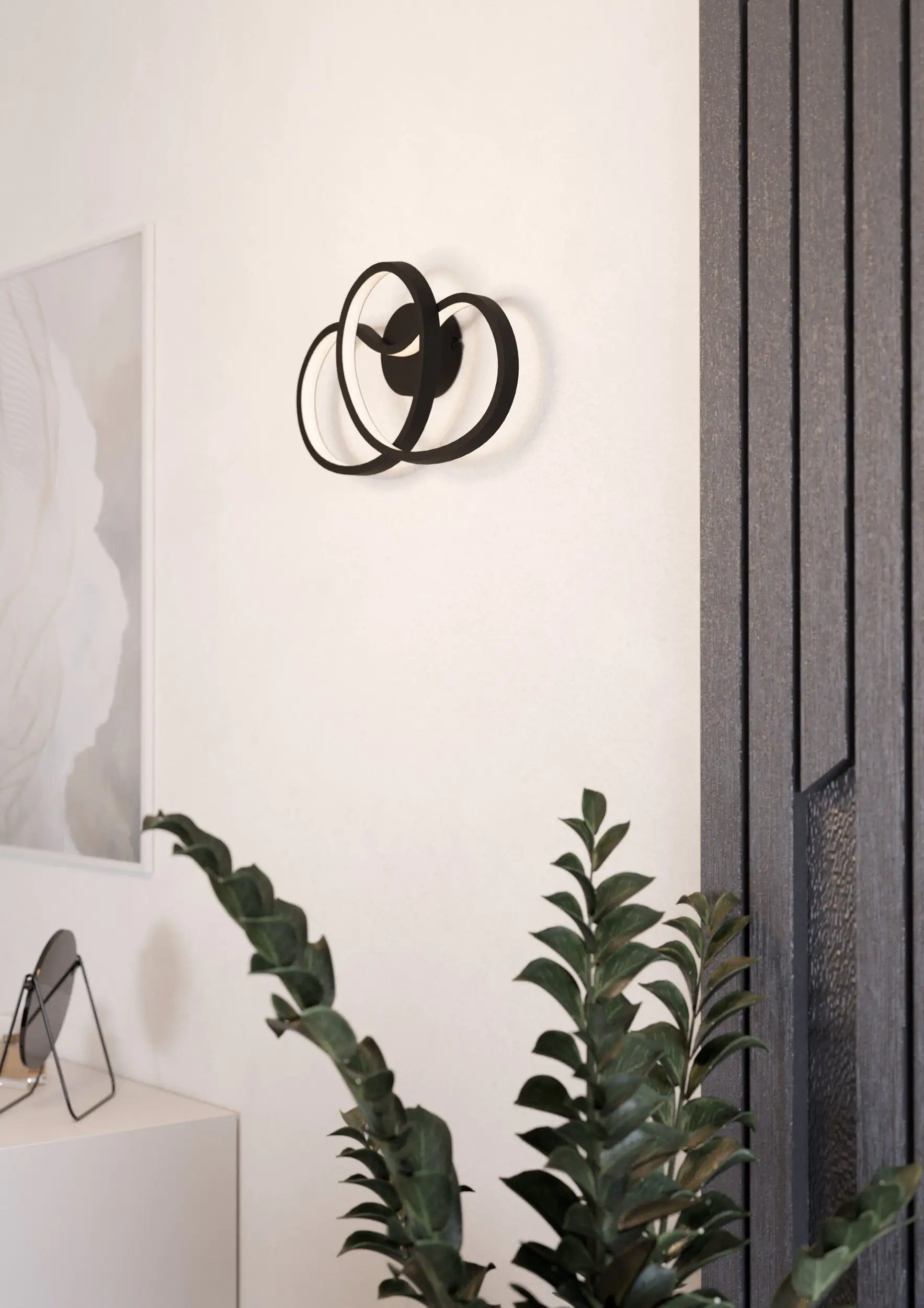 Eglo LED Deckenleuchte Gianella schwarz weiß 37 x 21,5 cm