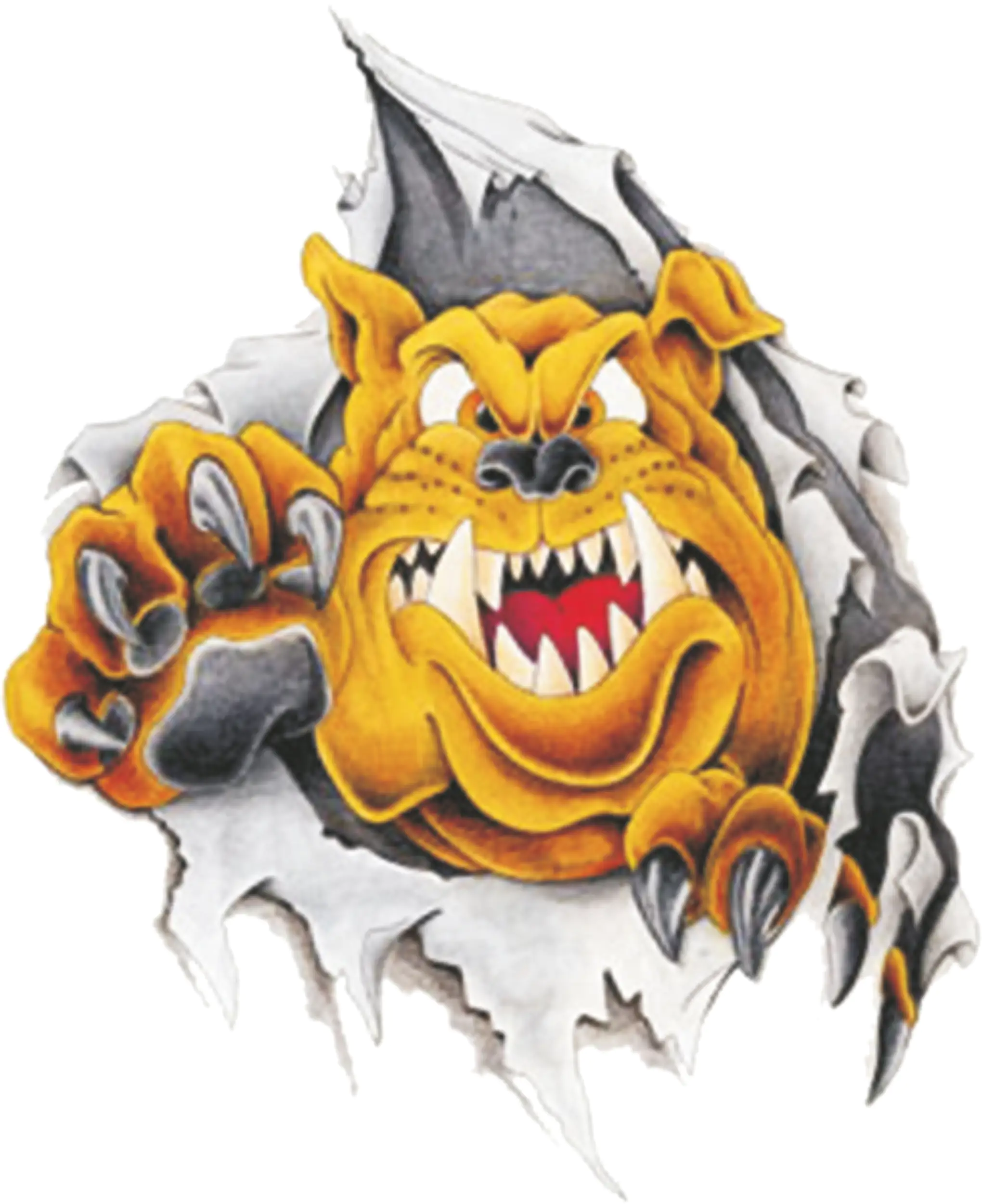 Hermann Schütz Aufkleber Hund farbig 120x100mm