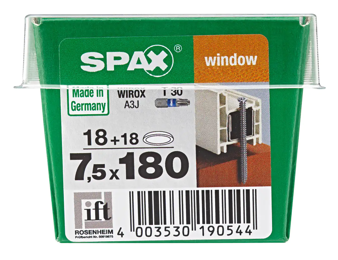 Spax Rahmenanker 7.5 x 180 mm TX 30 - 18 Stk. Spax Rahmenanker 7.5 x 180 mm TX 30 - 18 Stk.