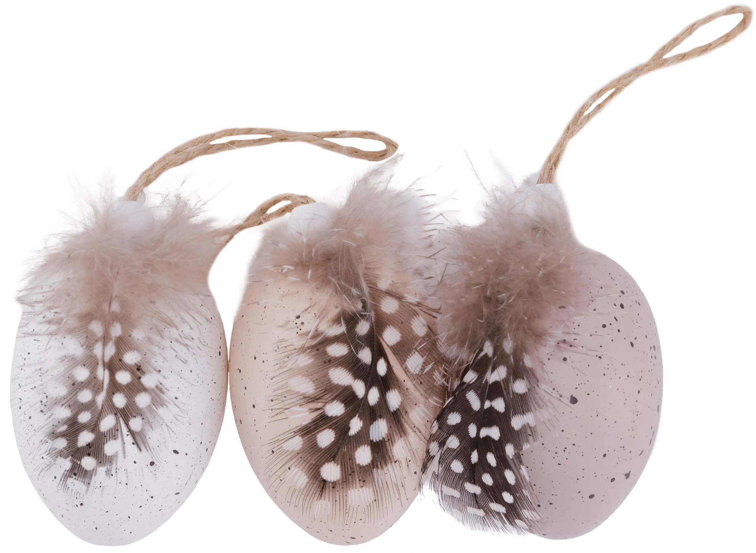 TrendLine Deko Ostereier 4,6 cm natur weiß 6 Stück