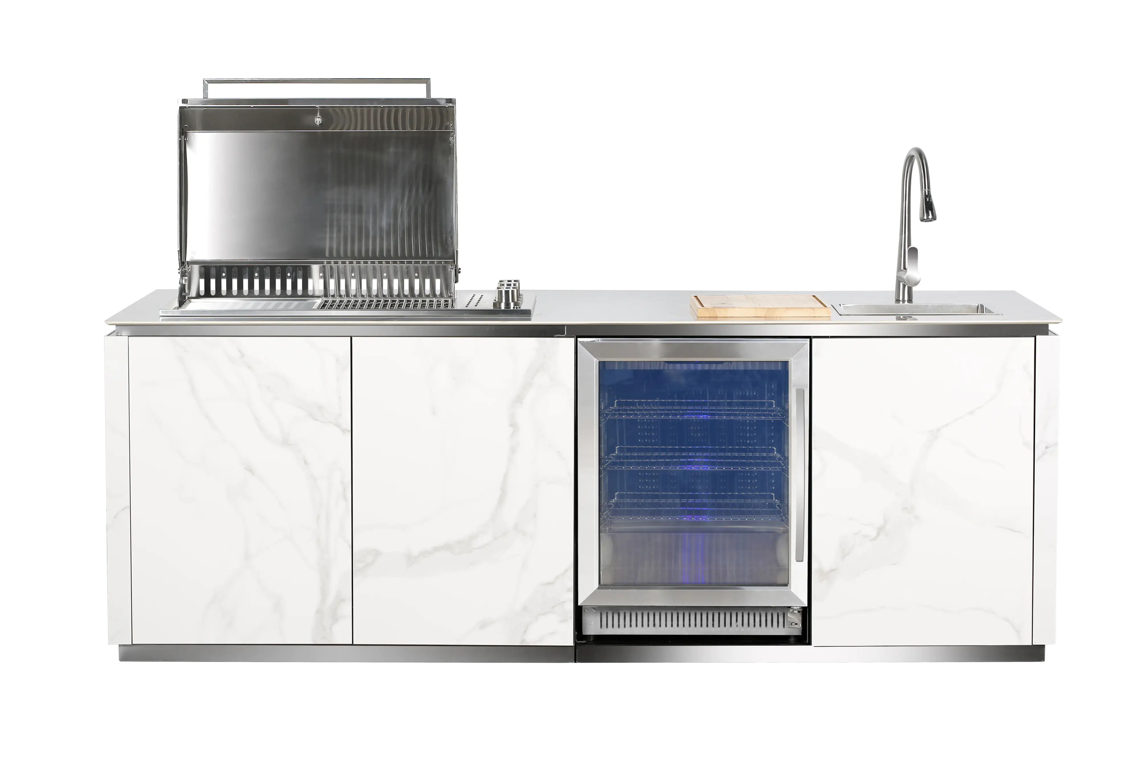 Buschbeck Outdoorküche Sheffield inkl. Kühlschrank und Spüle mit Armatur Buschbeck Outdoorküche Sheffield inkl. Kühlschrank und Spüle mit Armatur