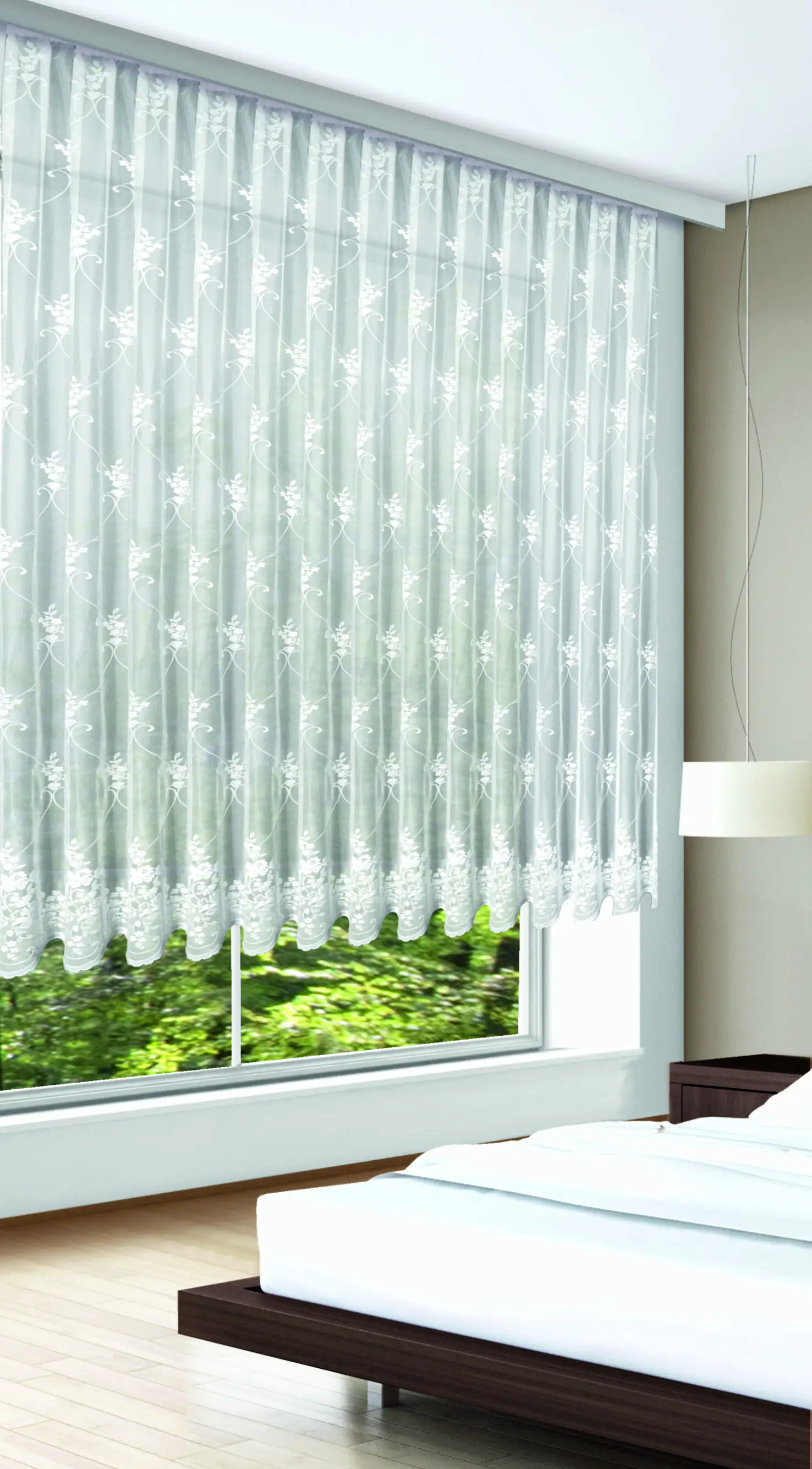 Neusser Collection Schal mit Gadrinenband Berit weiß, 125 x 300 cm