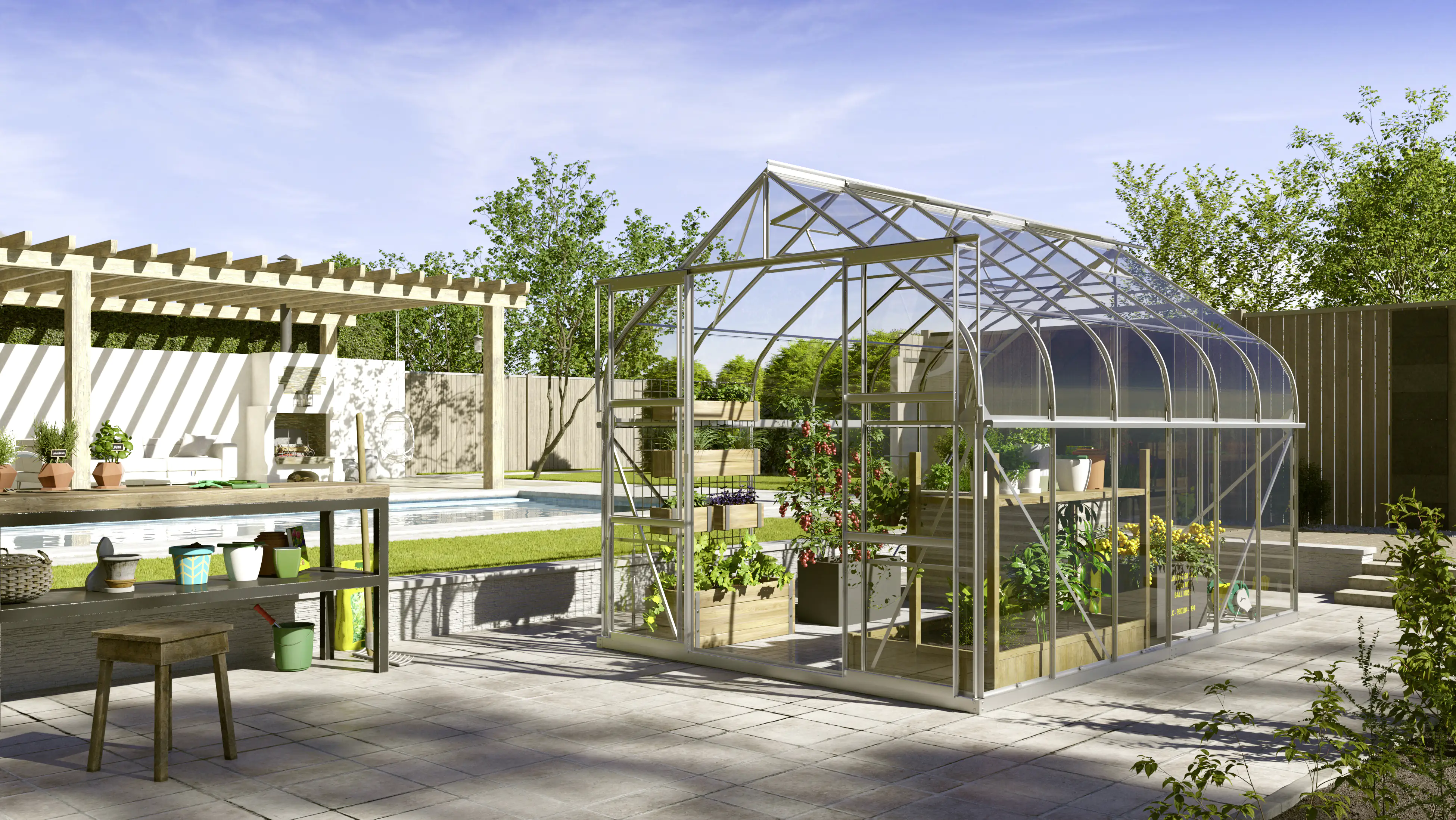 4005717205041_1769493 Vitavia Gewächshaus Dione 9900 264 x 383 cm 3 mm Sicherheitsglas