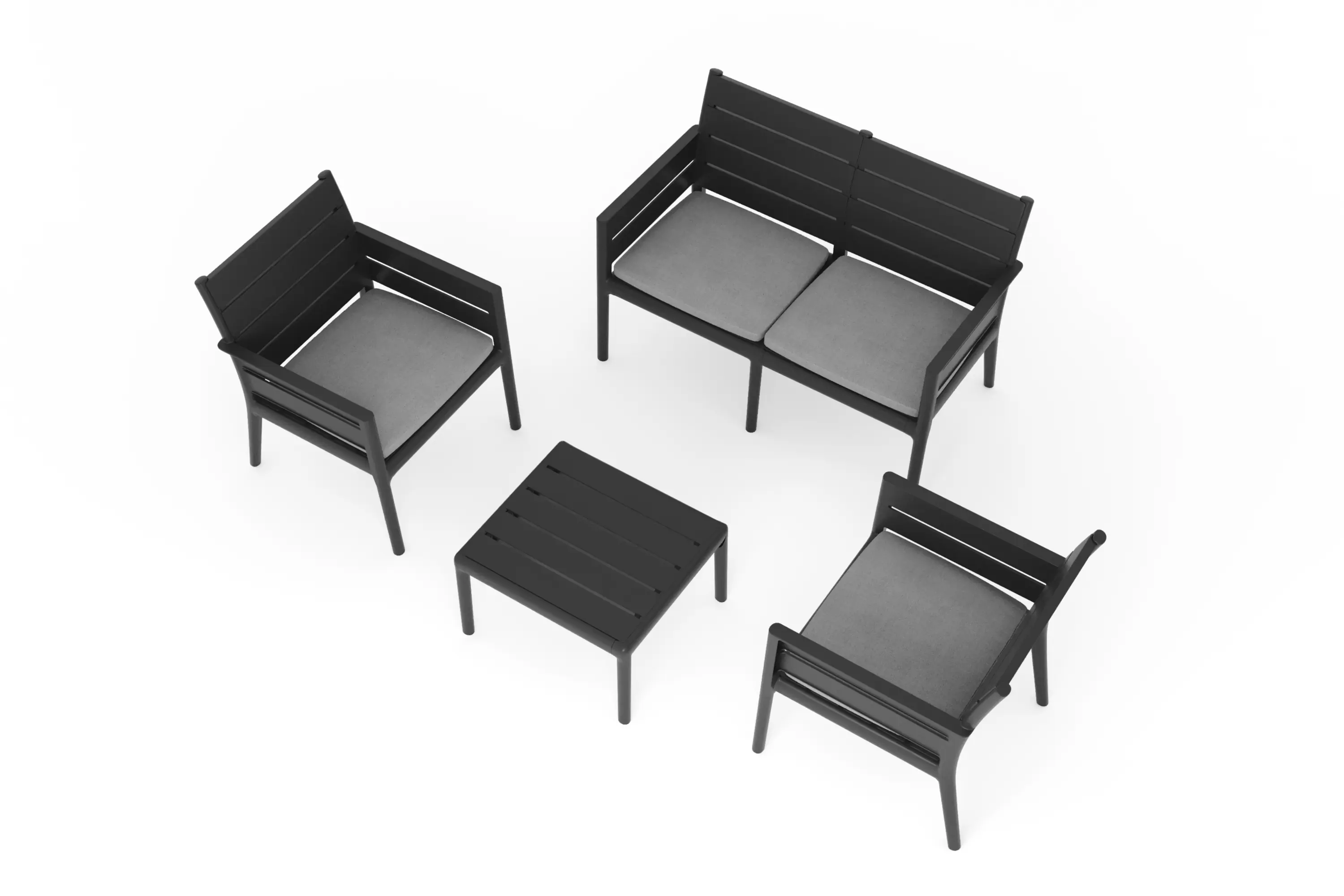 Grandsoleil Gartenmöbel-Set Panka anthrazit