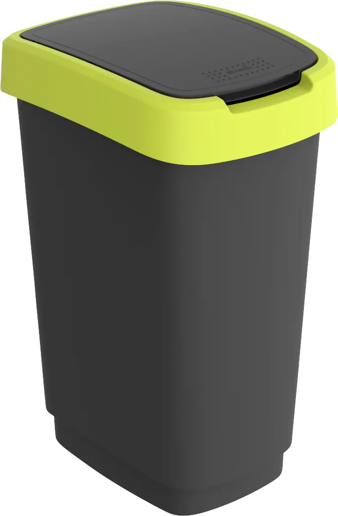 Rotho Swingeimer Twist 25 L schwarz lime green