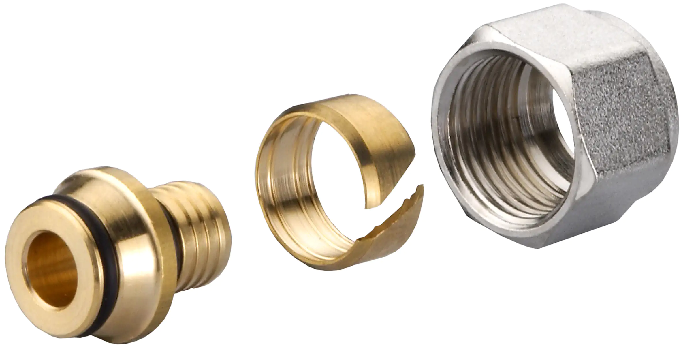 Cornat Schraub-Adapter komplett ø 20 mm 3/4" IG Messing vernickelt