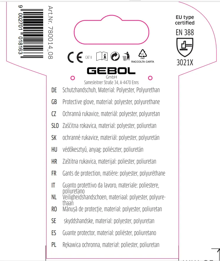 Gebol Handschuh Viola  