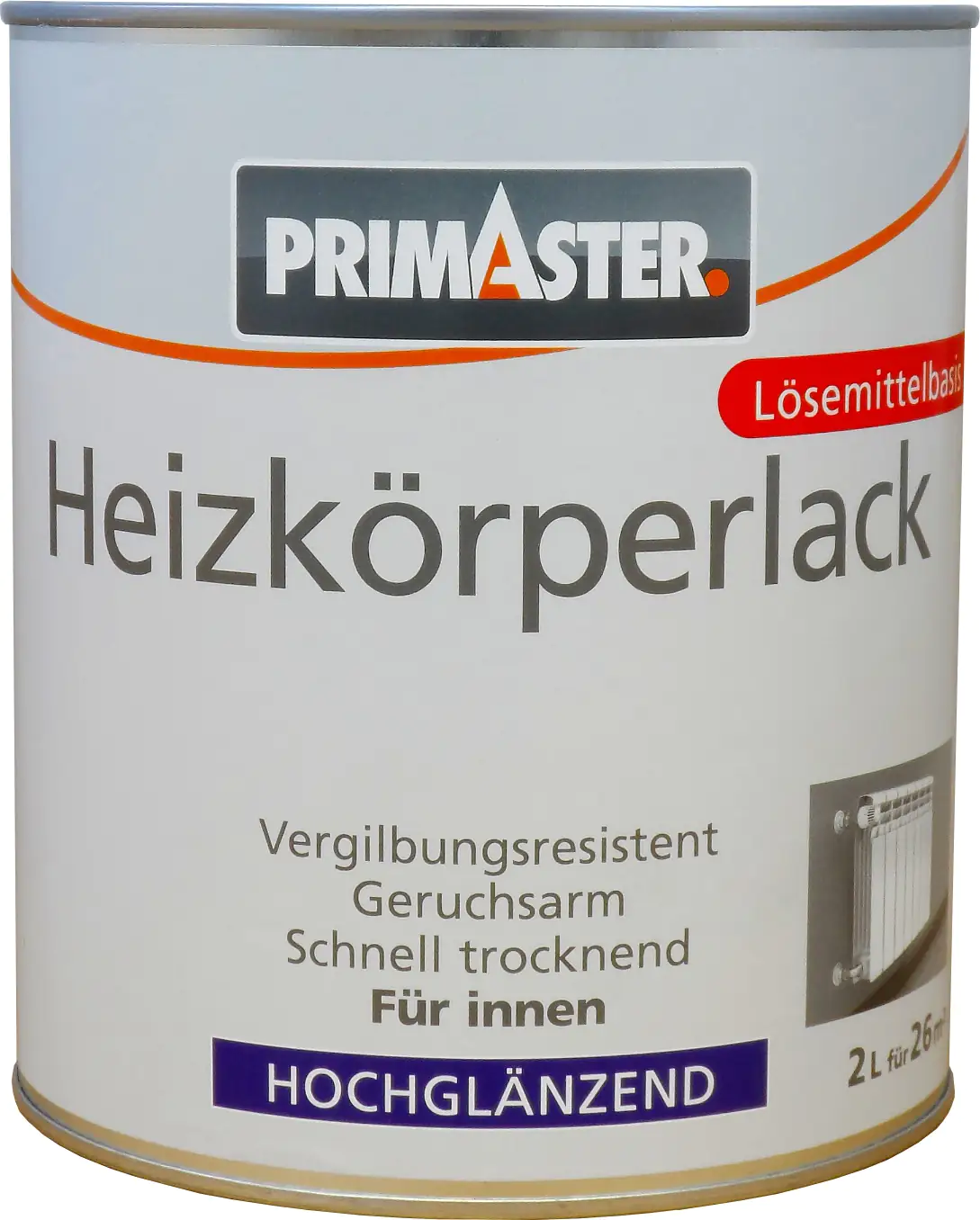 Primaster Heizkörperlack 2 L weiß hochglänzend