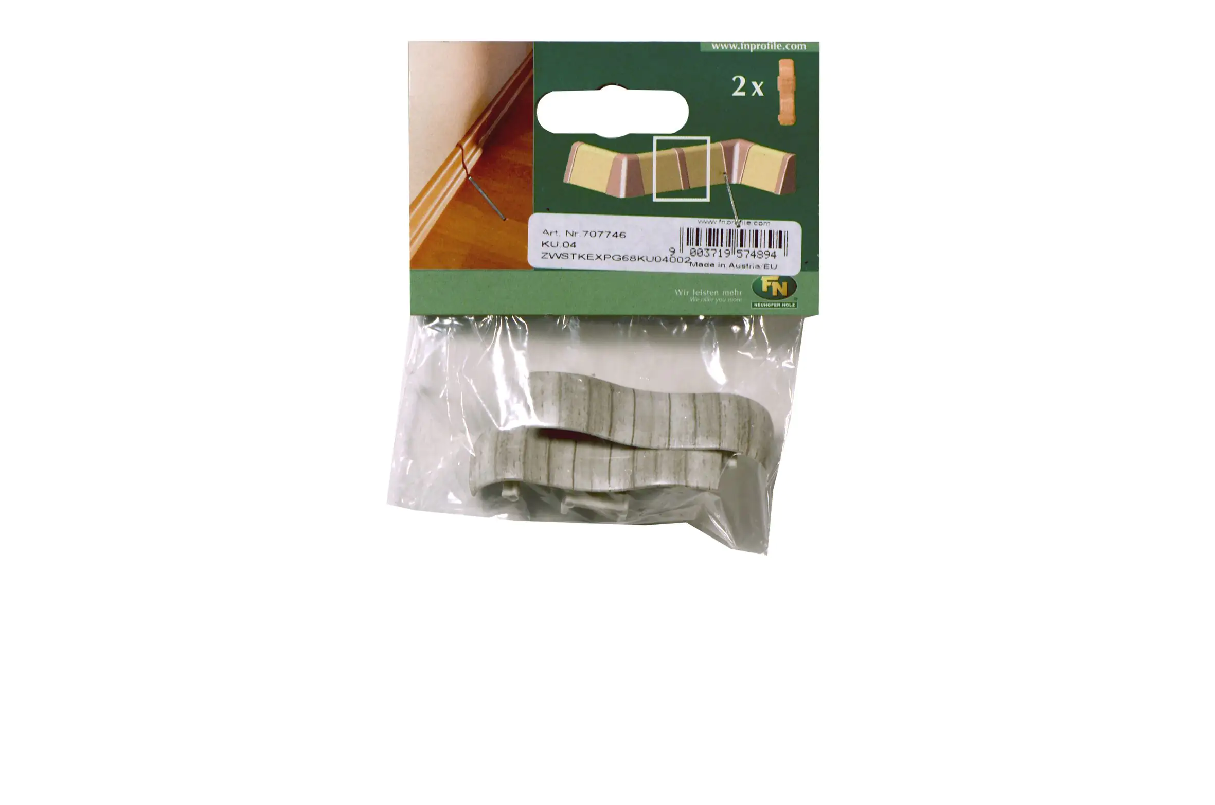 Zwischenstück Kunststoffleiste KU.04 perlgrau