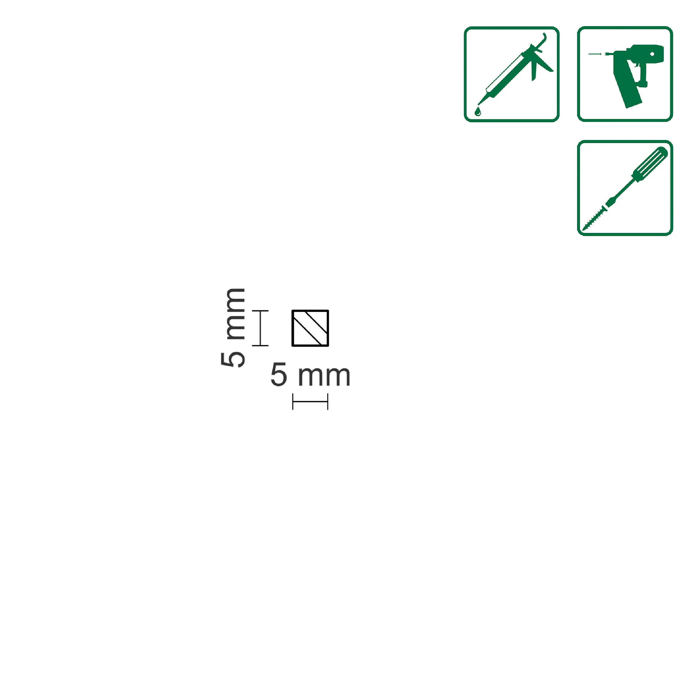FN Neuhofer Flachleiste 240 cm 5 x 5 mm Fichte/Kiefer