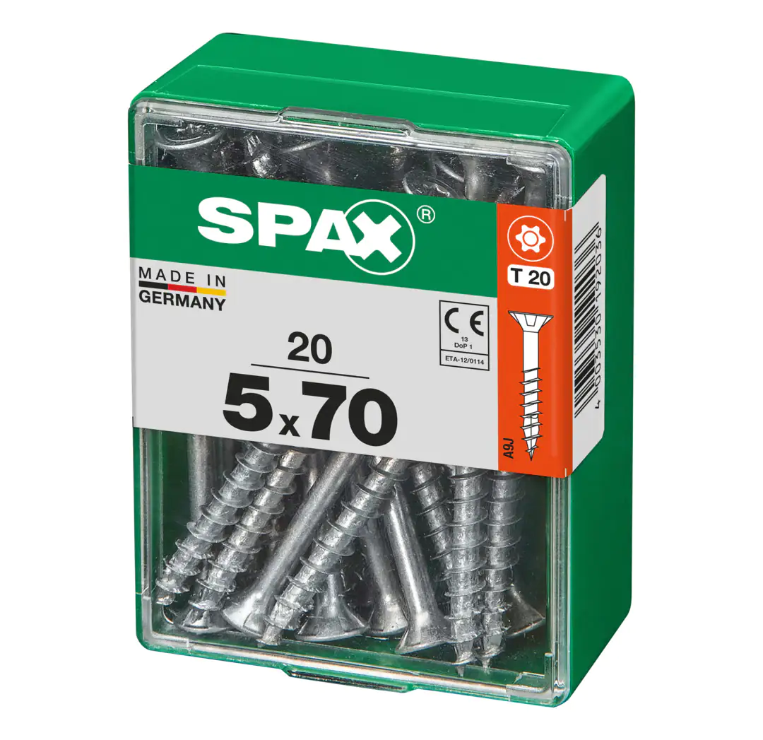 Spax Universalschrauben 5.0 x 70 mm TX 20 - 20 Stk. Spax Universalschrauben 5.0 x 70 mm TX 20 - 20 Stk.