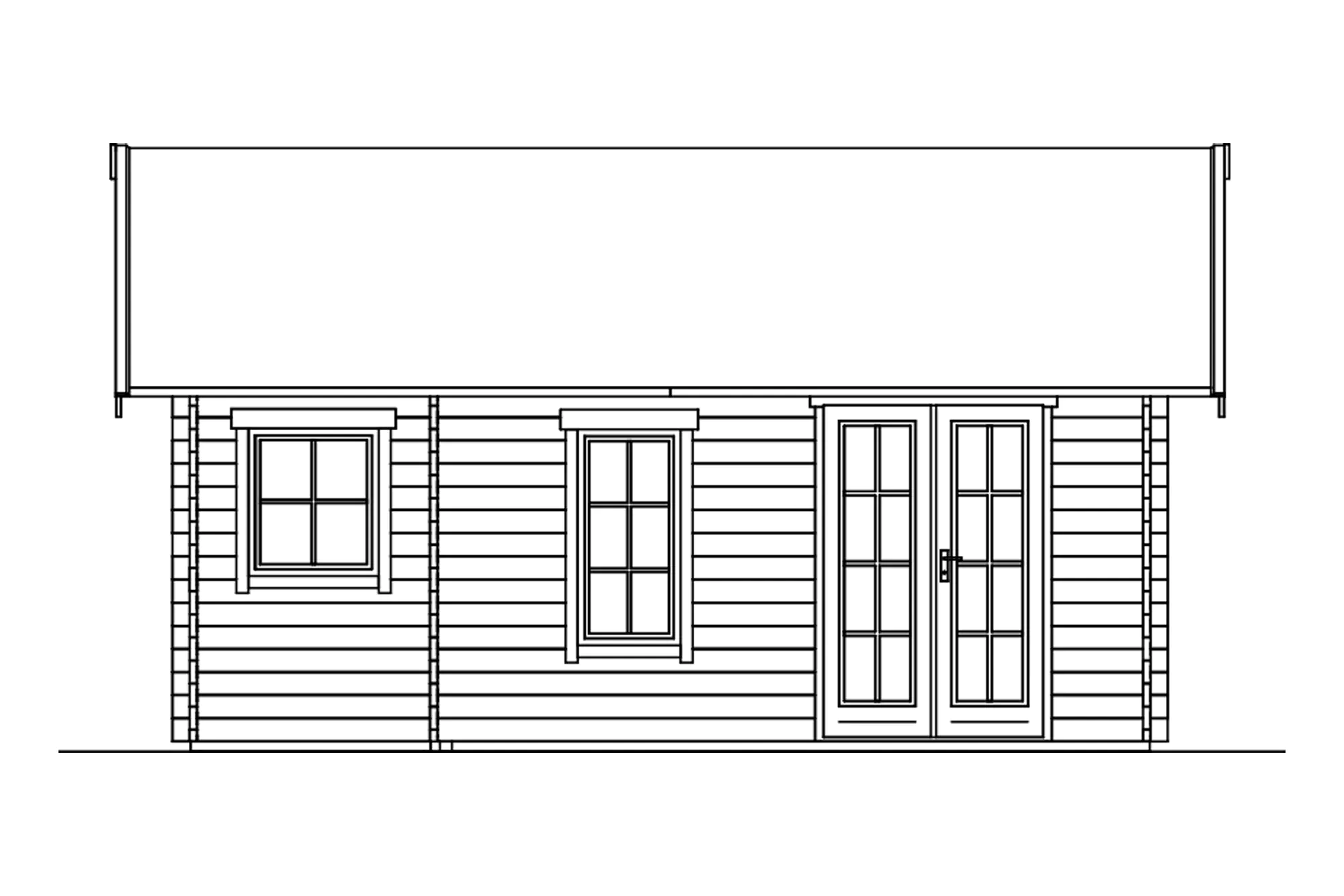 SKAN HOLZ Blockbohlenhaus Bern 2 420 x 560 cm natur mit Fußboden SKAN HOLZ Blockbohlenhaus Bern 2 420 x 560 cm natur mit Fußboden