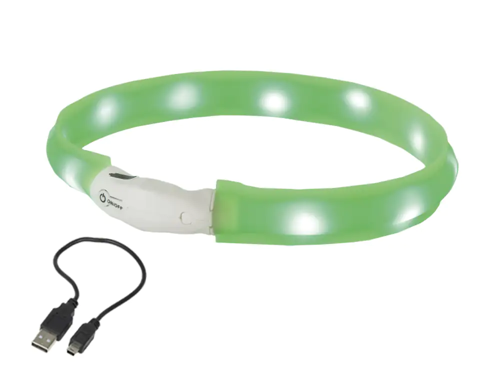 Nobby LED Leuchthalsband Visible breit grün für Hunde mit längerem Fell Nobby LED Leuchthalsband Visible breit grün für Hunde mit längerem Fell
