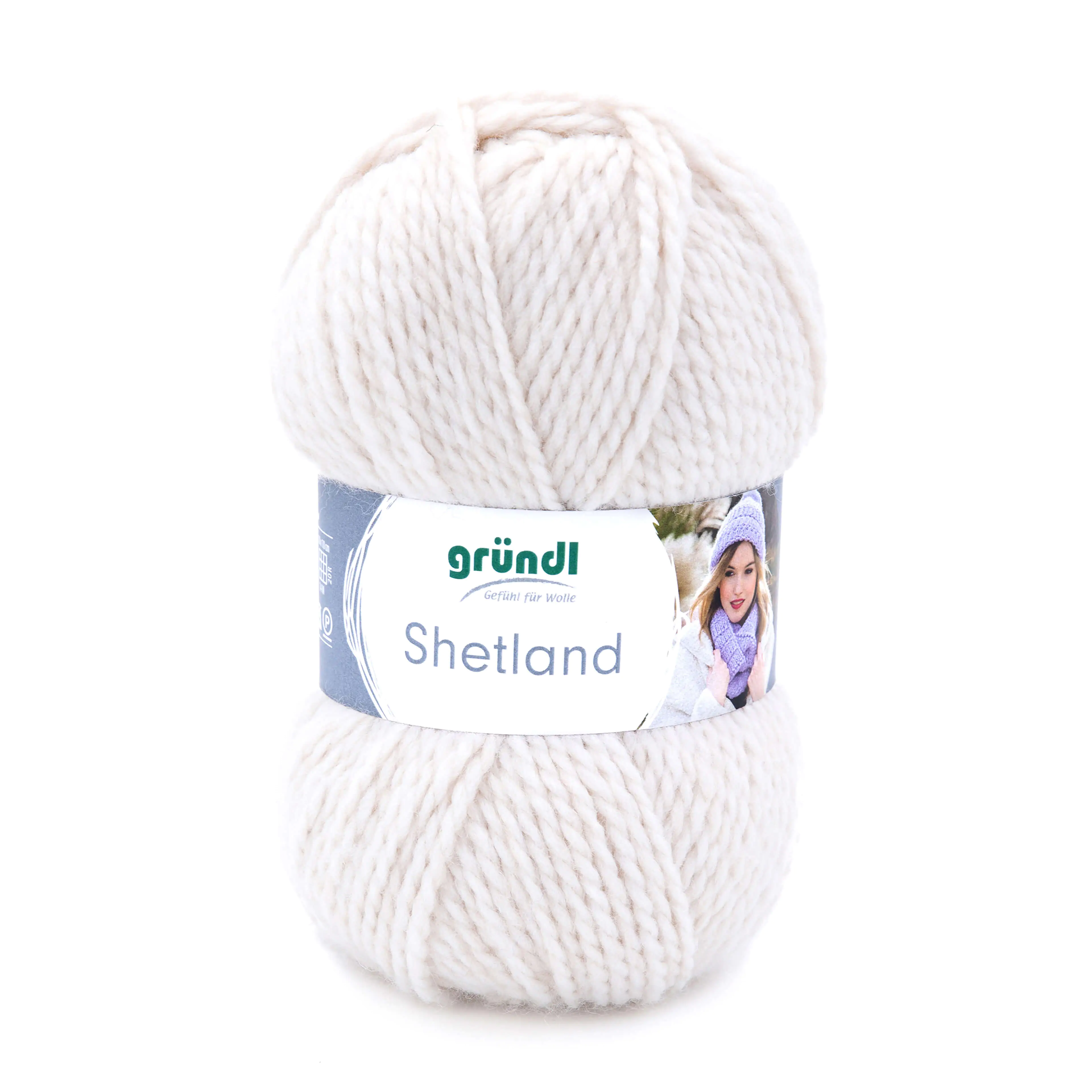 Gründl Wolle Shetland 100 g creme melange