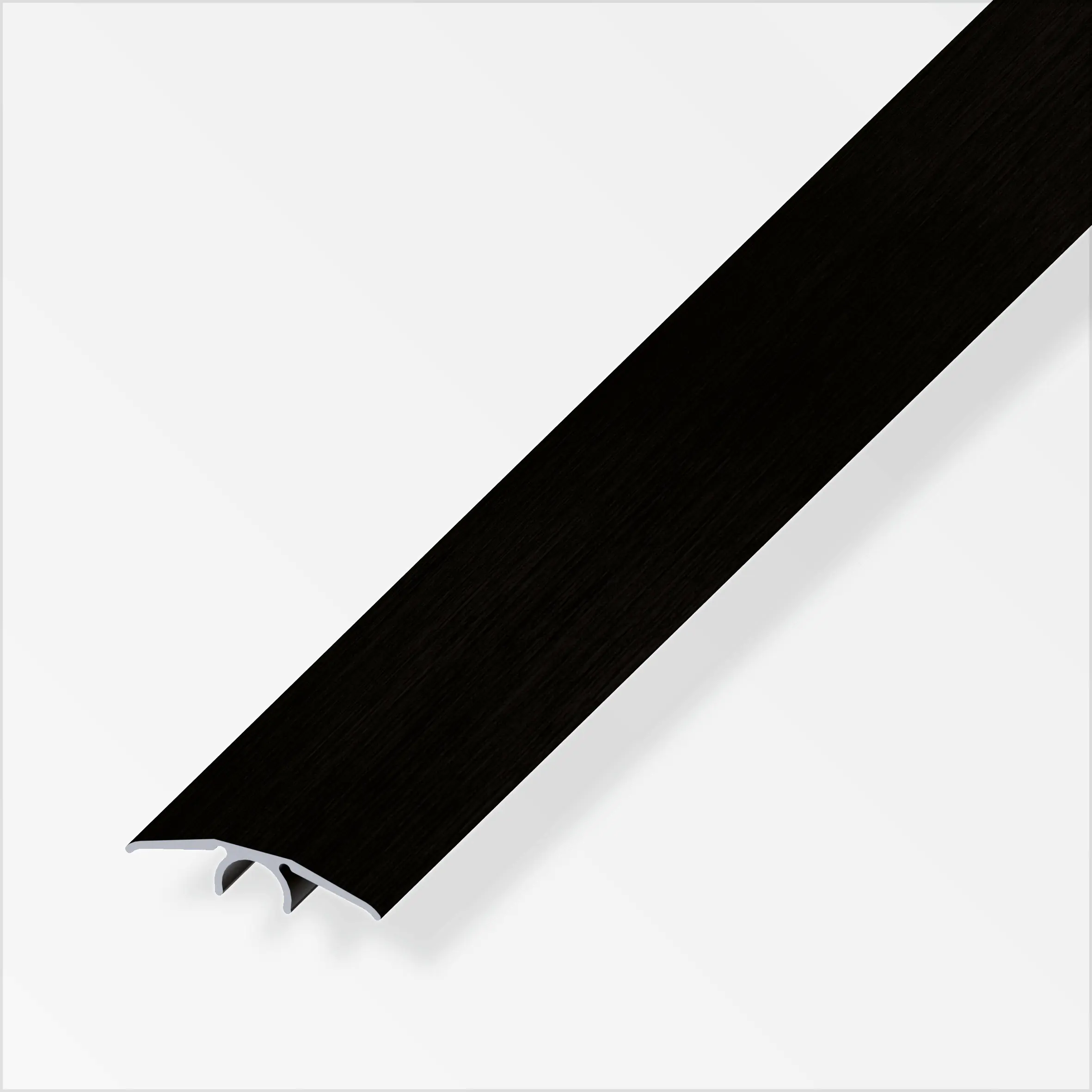 alfer Übergangs-Profil 2 m, 33 mm Aluminium eloxiert gebürstet schwarz