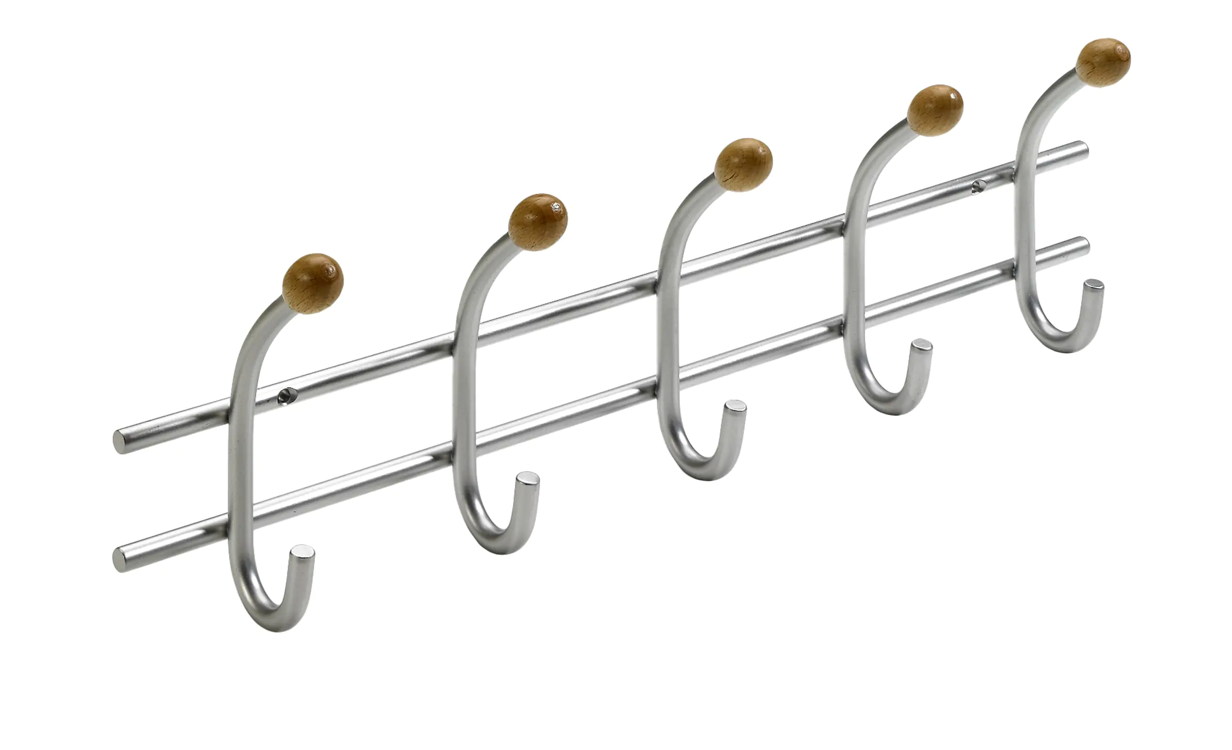 Hettich Garderobenleiste 5 Haken 43,0 x 13,5 x 6,5 cm silber Hettich Garderobenleiste 5 Haken 43,0 x 13,5 x 6,5 cm silber