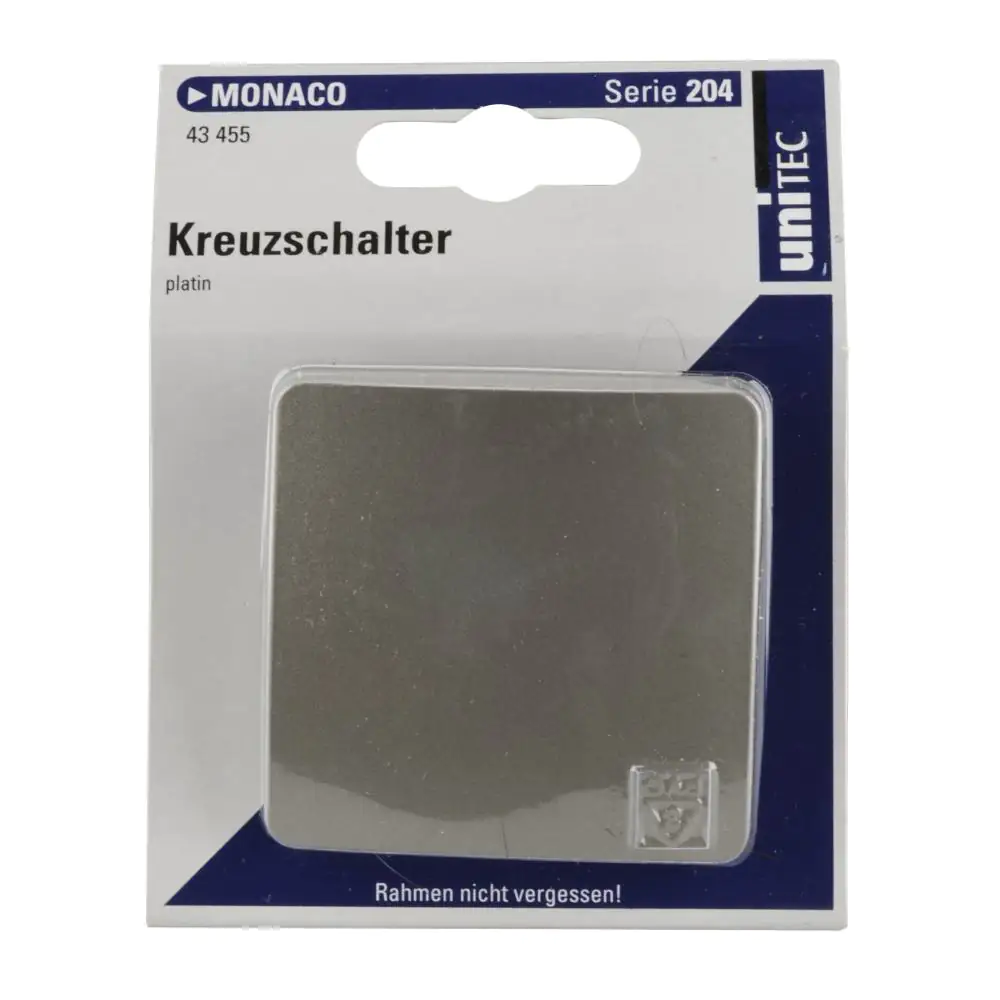 Unitec Kreuzschalter Monaco mit Wippe platin Unitec Kreuzschalter Monaco mit Wippe platin