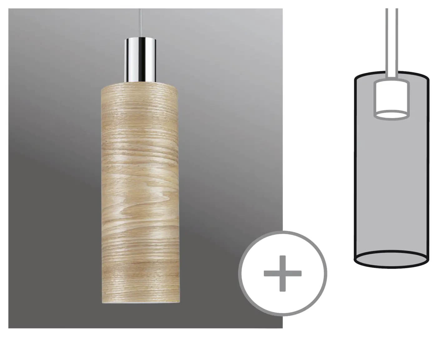 Paulmann URail Lampenschirm Vitus 2Easy Holz 11 x 30 cm Paulmann URail Lampenschirm Vitus 2Easy Holz 11 x 30 cm